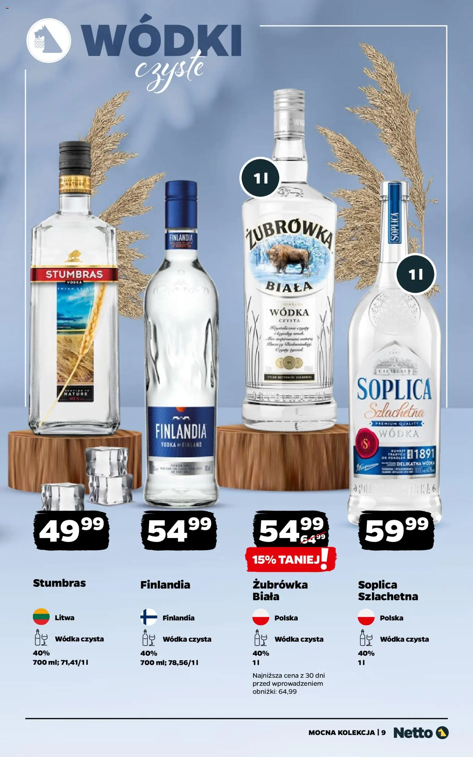 Netto gazetka - Alkohole mocne od 27.10.2025 | Strona: 9 | Produkty: Żubrówka, Vodka, Wódka
