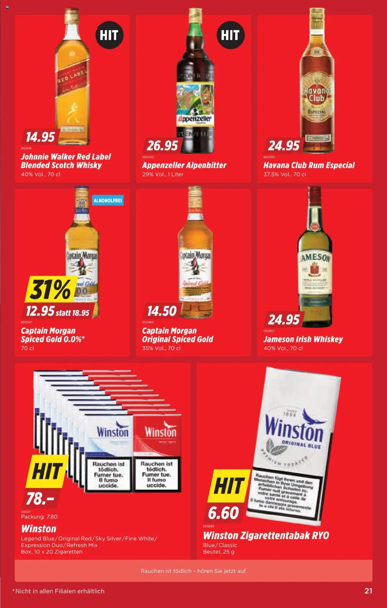 Denner Aktionen – gültig ab 14.10.2025 | Seite: 21 | Produkte: Chili, Whiskey