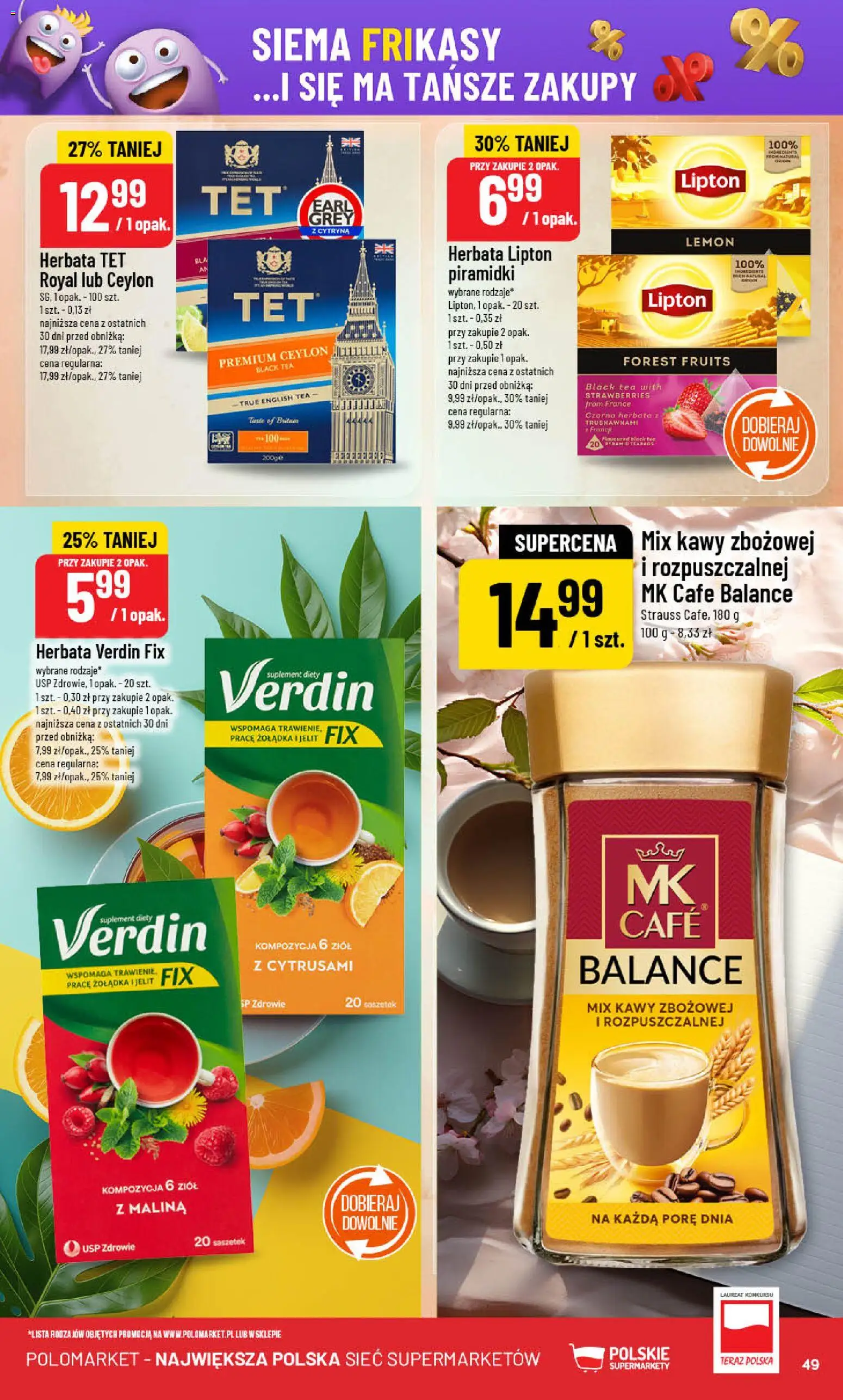 POLOmarket Gazetka od 05.11.2025 | Strona: 49 | Produkty: Cytryna, Malina, Herbata lipton, Herbata