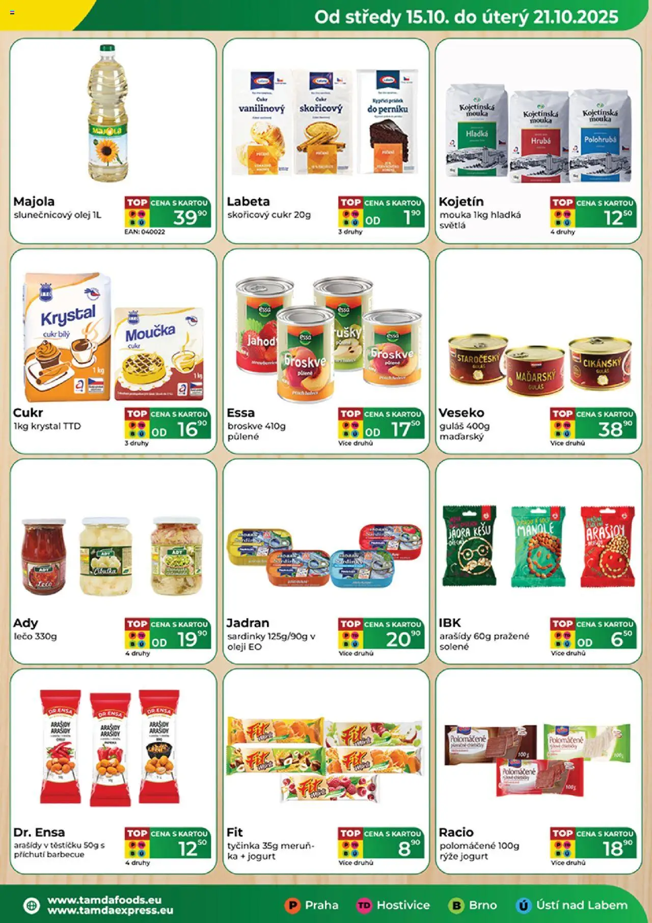 Tamda Foods leták od 15.10.2025 | Strana: 3 | Produkty: Olej, Rýže, Mouka, Sardinky