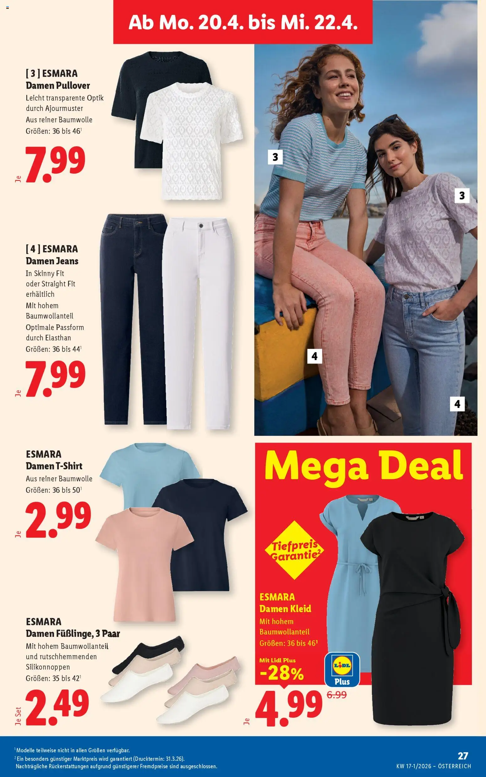 Lidl Flugblatt - Altenmarkt im Pongau, St. Johann im Pongau, Zell am See gültig ab 16.04.2026 | Seite: 30 | Produkte: Pullover, Kleid, Jeans