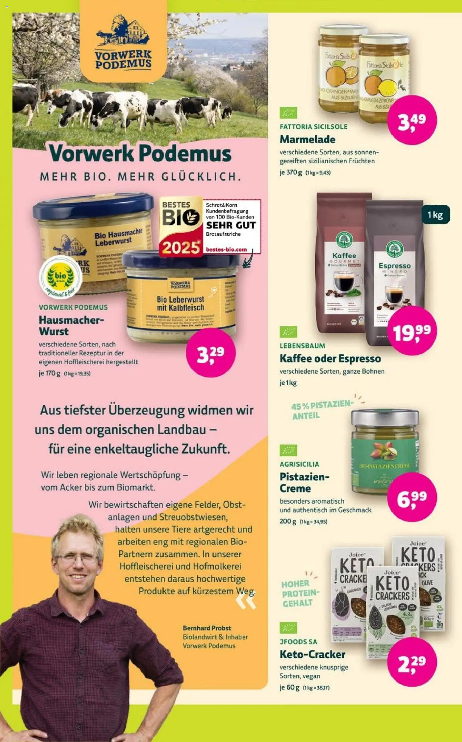 Denns BioMarkt Angebote – gültig ab 22.10.2025 | Seite: 10 | Produkte: Kaffee, Pistazien, Creme, Wurst