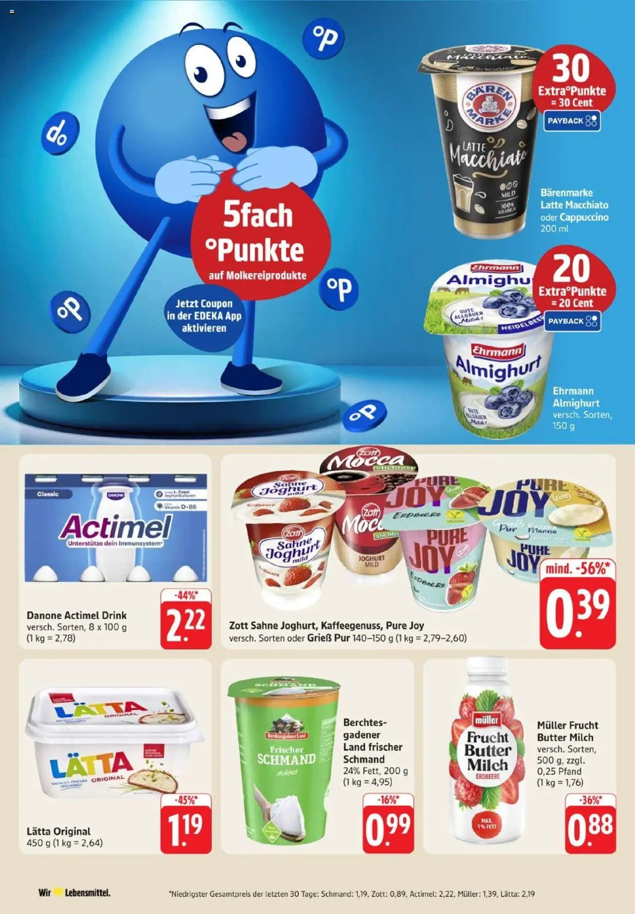 Edeka Prospekt 	 - gültig ab dem 07.07.2025 | Seite: 18 | Produkte: Actimel, Ehrmann almighurt, Butter, Lätta