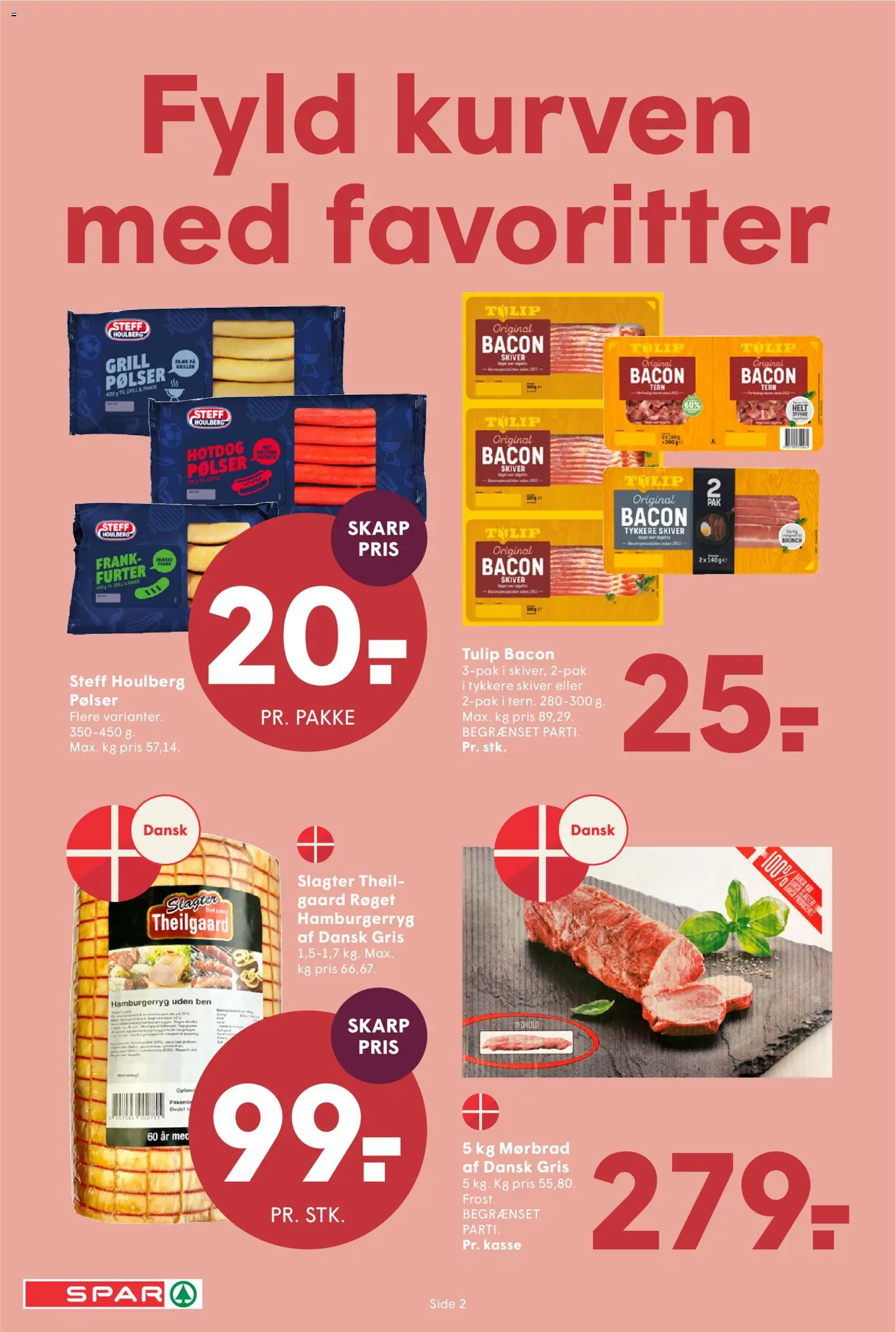 Spar tilbudsavis – gyldig fra 28.11.2025 | Side: 6 | Produkter: Pølser, Bacon, Hamburgerryg, Grill