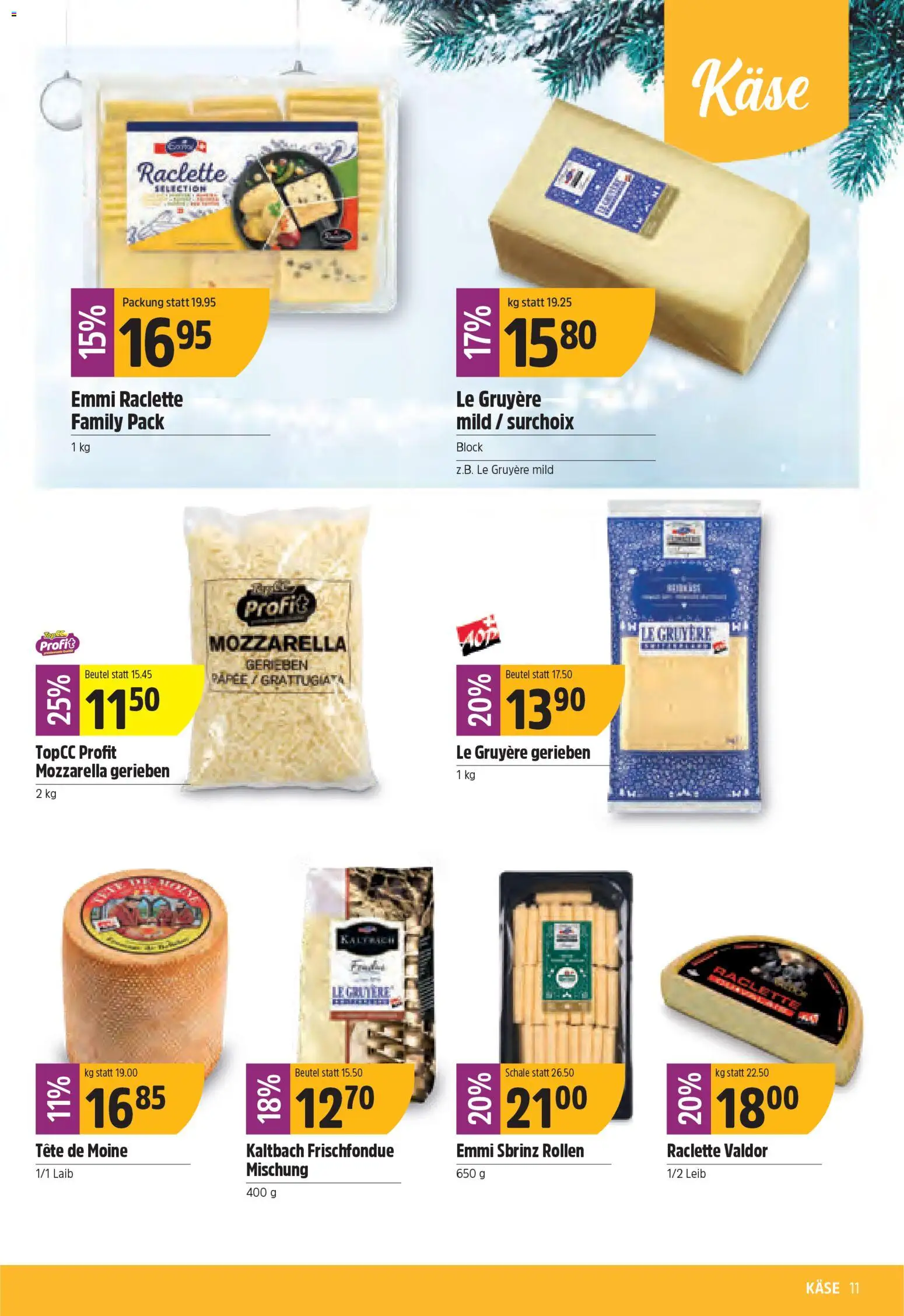 TopCC - Black Friday – gültig ab 01.12.2025 | Seite: 11 | Produkte: Käse, Raclette