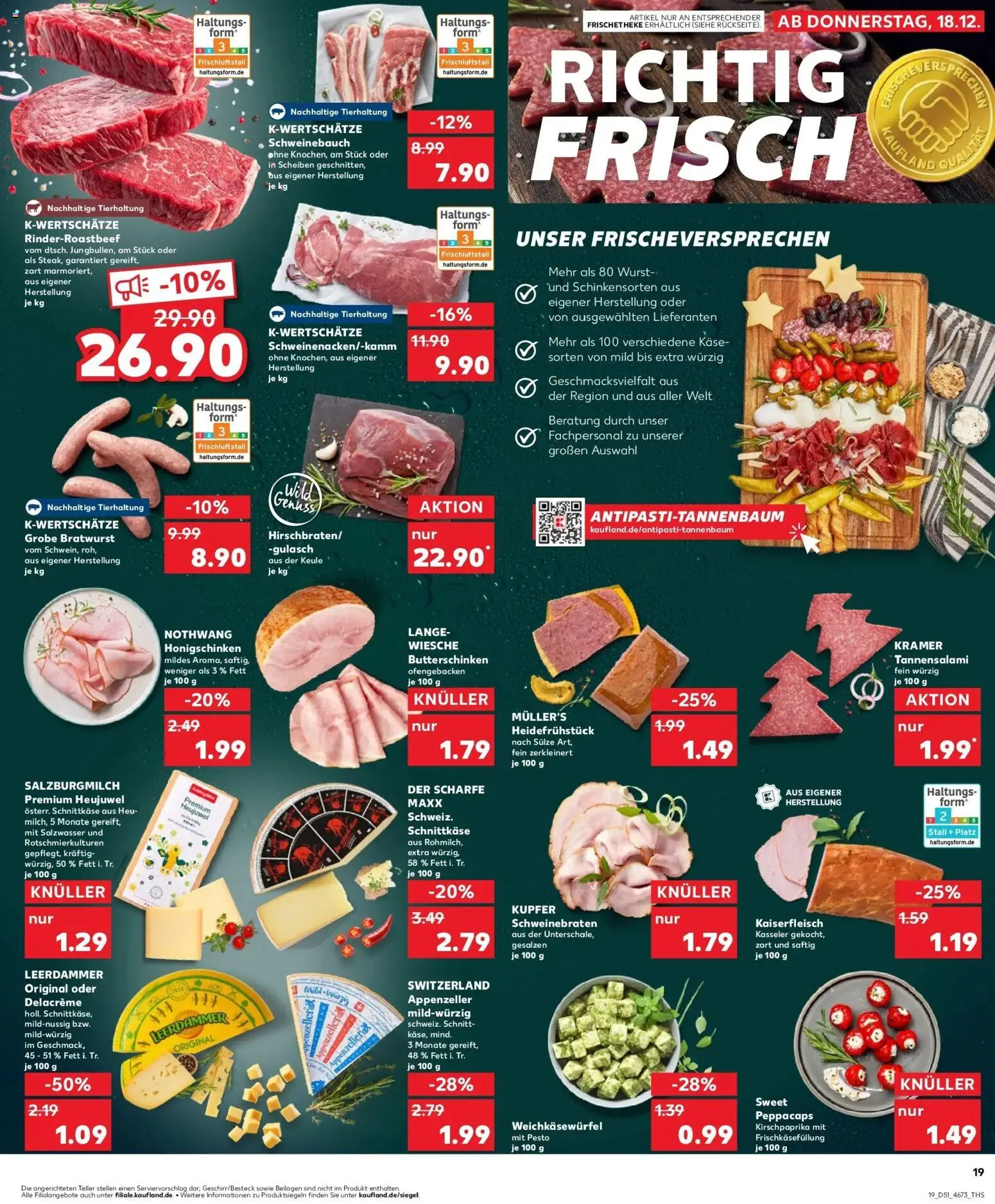 Kaufland prospekt Oldenburg	 – gültig ab 22.12.2025 | Seite: 19 | Produkte: Butter, Käse, Leerdammer, Wurst