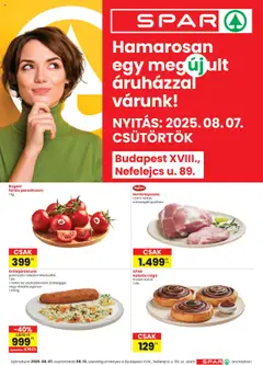 Spar üzlet megújulás BP Nefelejcs u. - amely érvényes a következő dátumtól: 07.08.2025