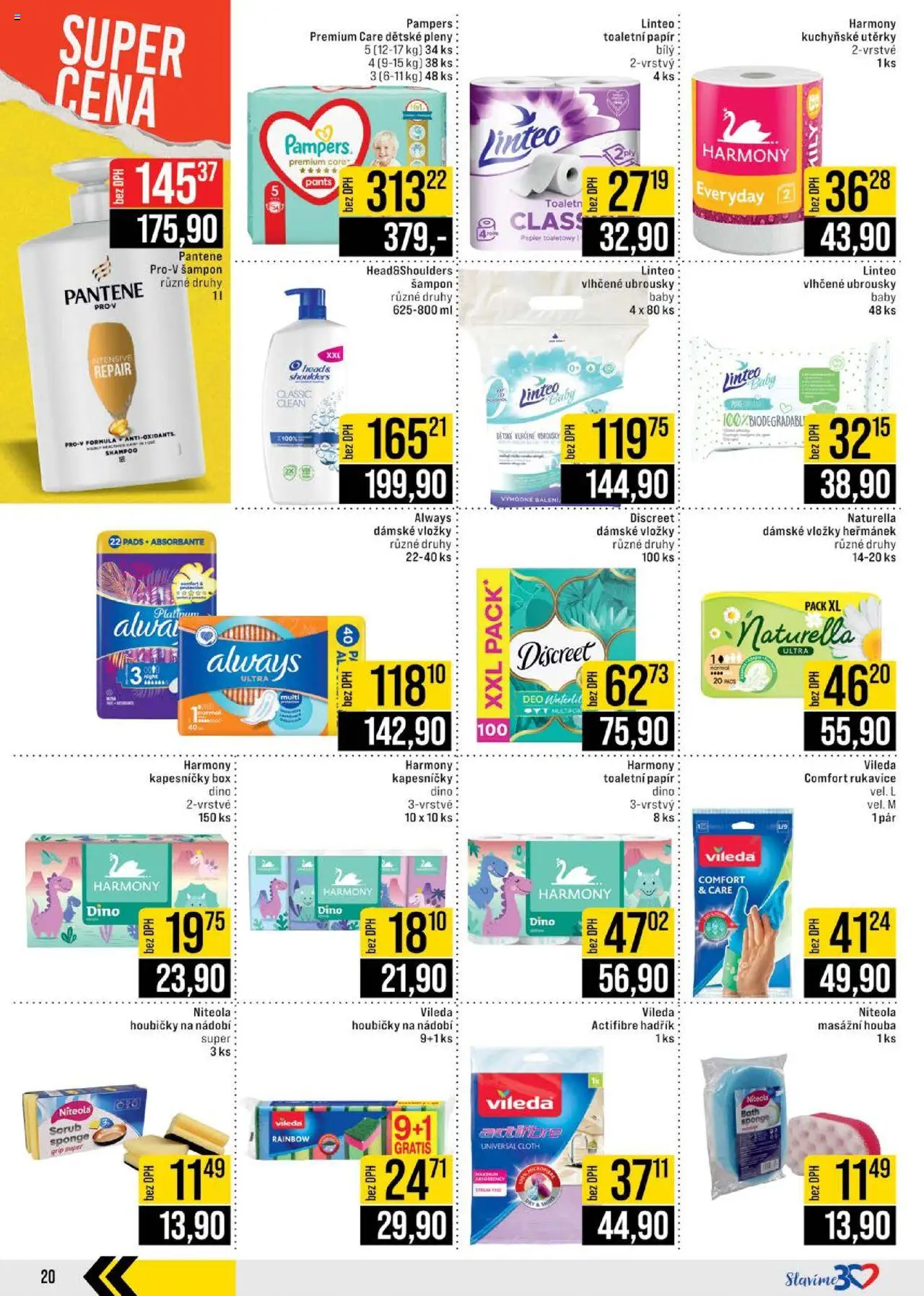 Jip leták - Cash & Carry od 15.10.2025 | Strana: 20 | Produkty: Box, Vložky, Dětské pleny, Šampon