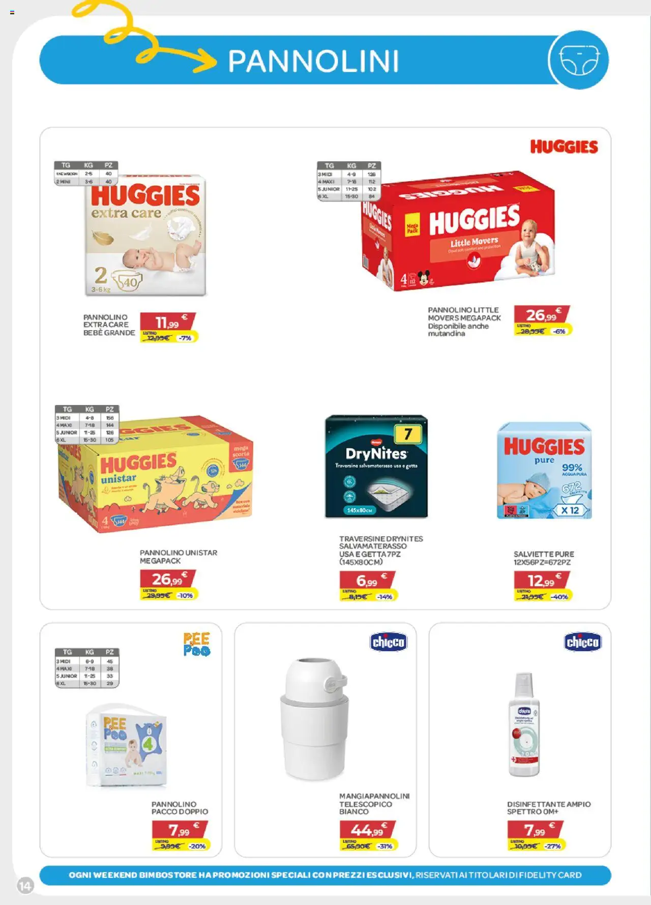 Volantino Bimbo store del 16.10.2025 | Pagina: 14 | Prodotti: Pannolini