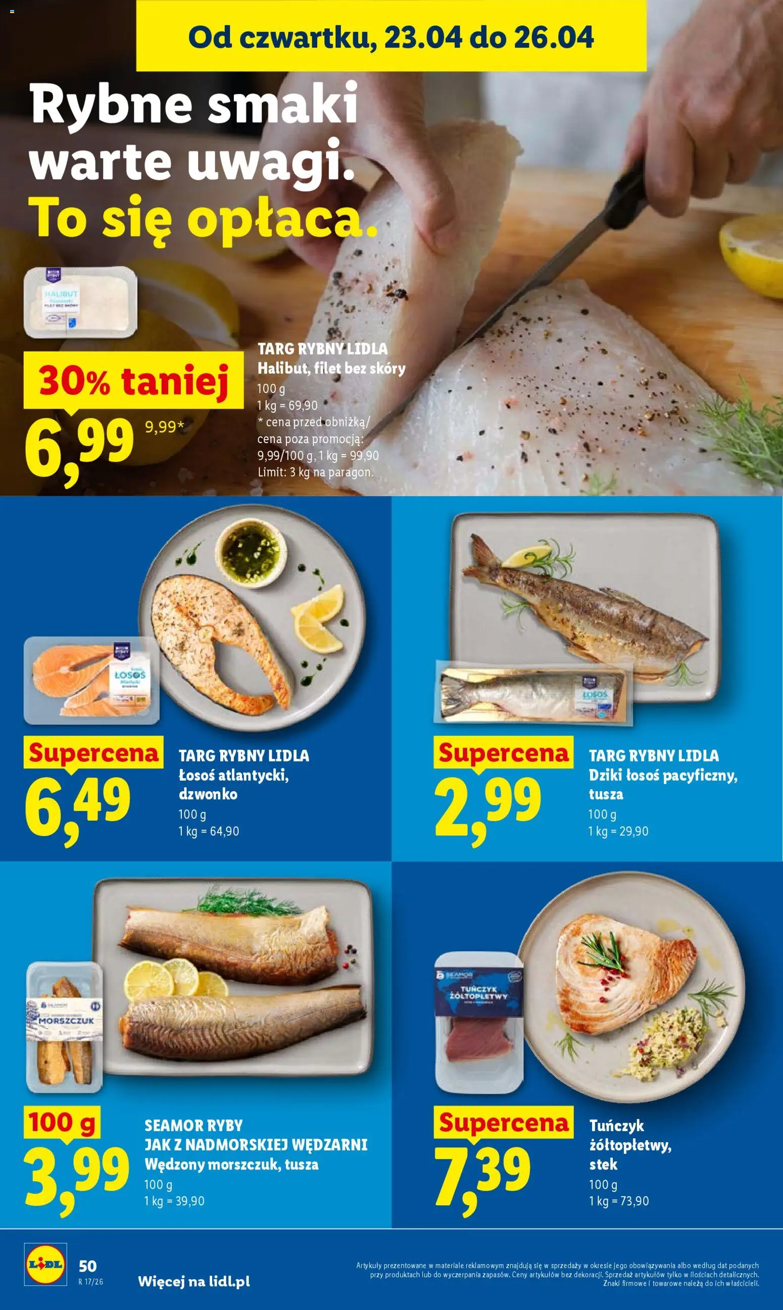 Lidl Polsko leták od 23.04.2026 | Strana: 50 | Produkty: Ryby, Losos, Filet