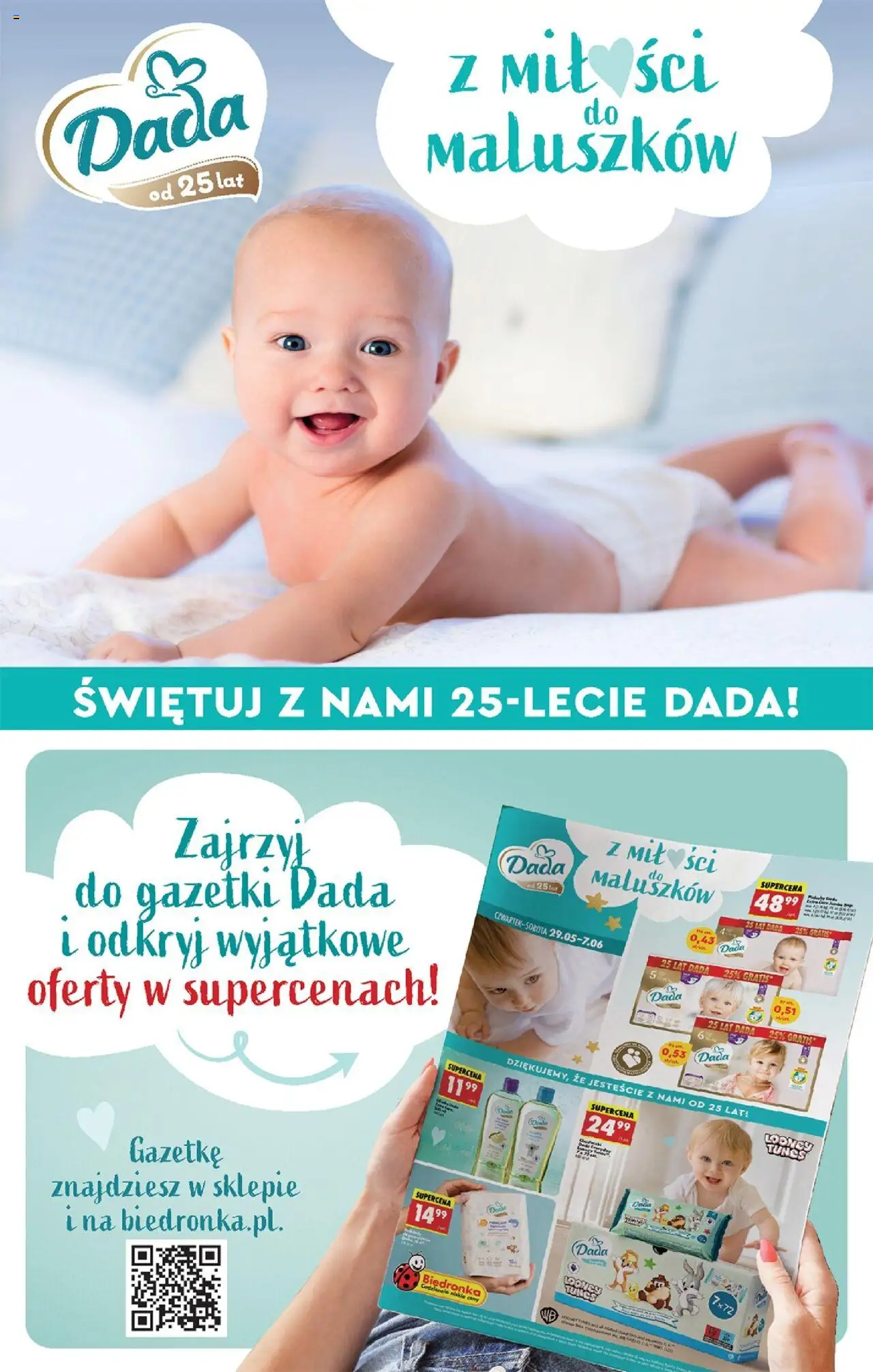 Biedronka gazetka - Oferta W tym tygodniu od 29.05.2025 | Strona: 66 | Produkty: Pieluchy Dada, Płyn do kąpieli