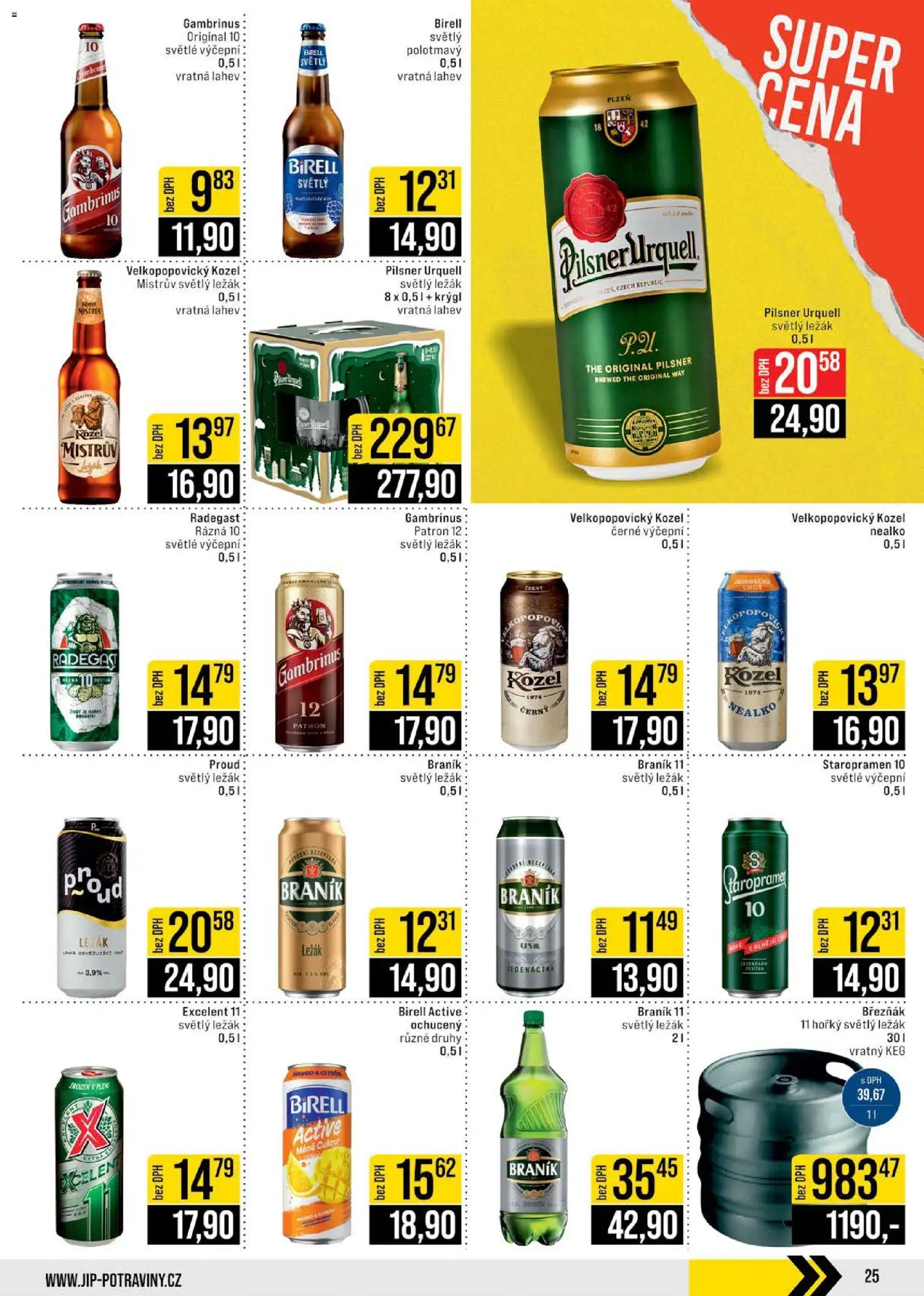 Jip leták - Cash & Carry od 12.11.2025 | Strana: 25 | Produkty: Staropramen, Excelent 11, Radegast Rázna 10, Radegast
