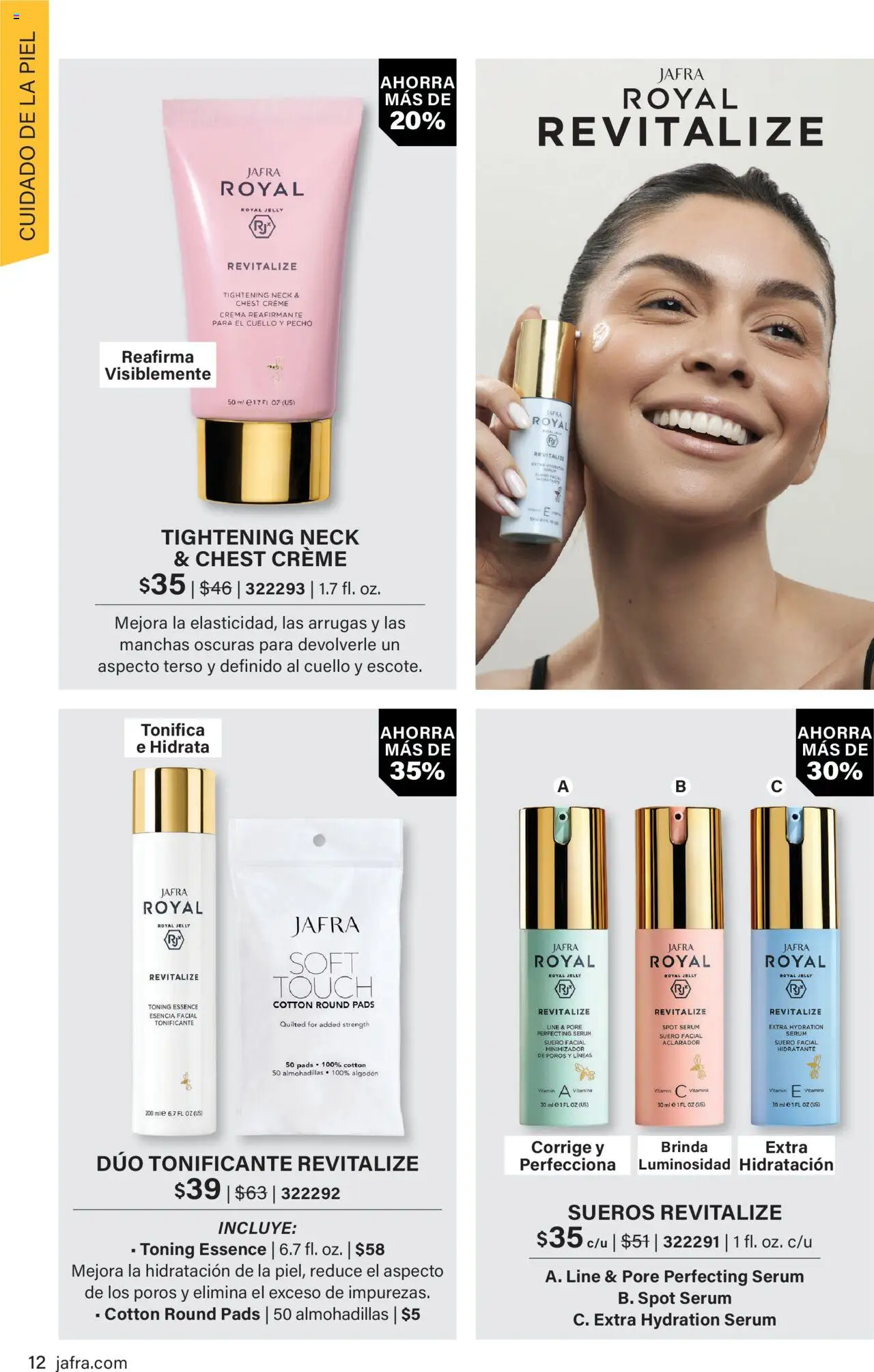 JAFRA folleto │ válido desde el 01.08.2025 | Página: 12 | Productos: Sérum, Crema, Esencia facial