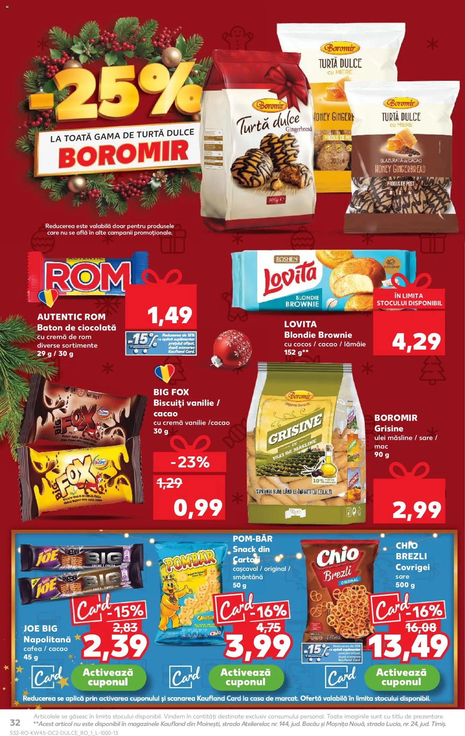 Kaufland RO akciós ujság - amely érvényes a következő dátumtól: 05.11.2025 | Oldal: 32 | Termékek: Brownie