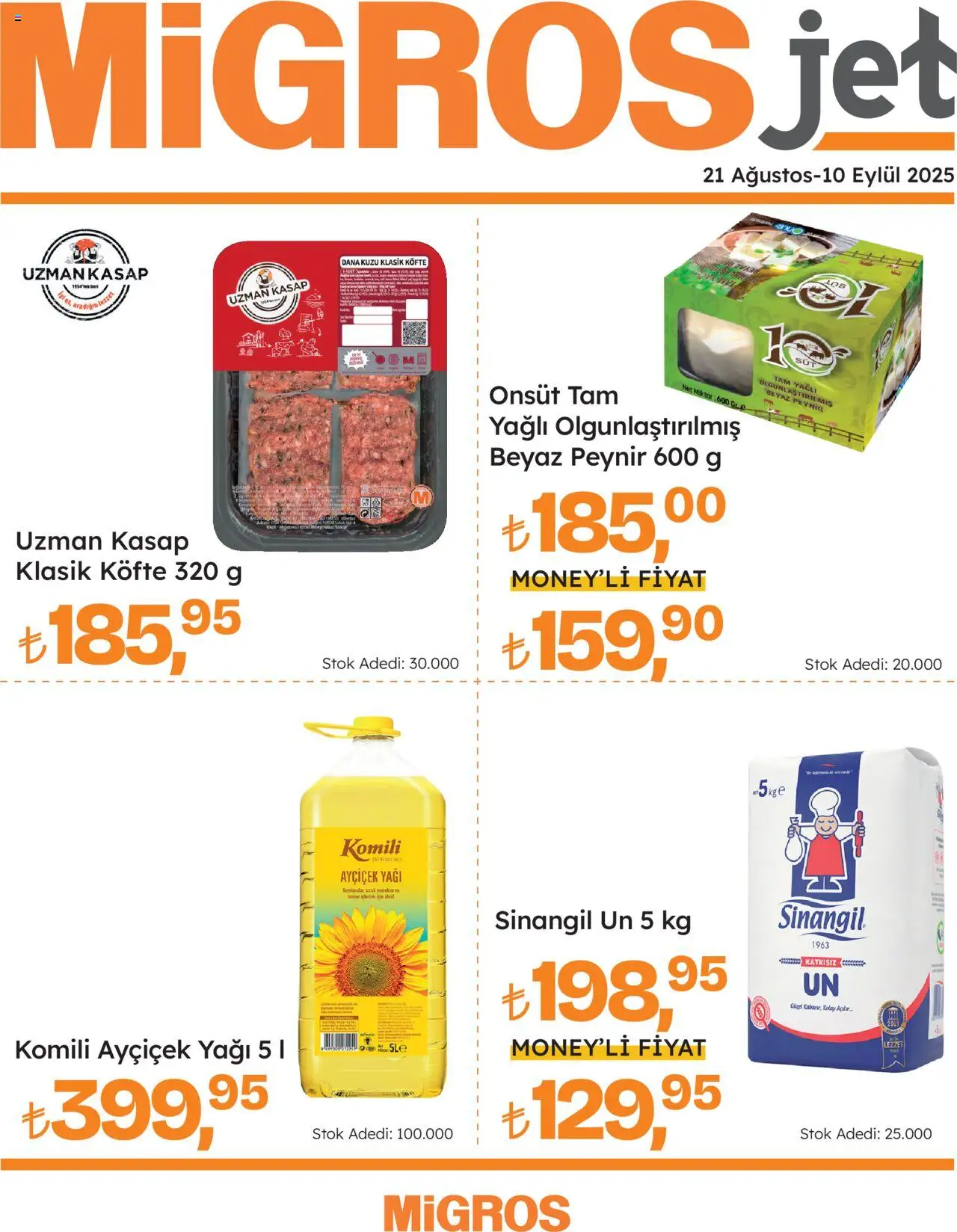 Migros Katalog - Migros Jet Dijital - 21.08.2025 tarihinden itibaren geçerlidir | Sayfa: 1 | Ürünler: Peynir, Ocak