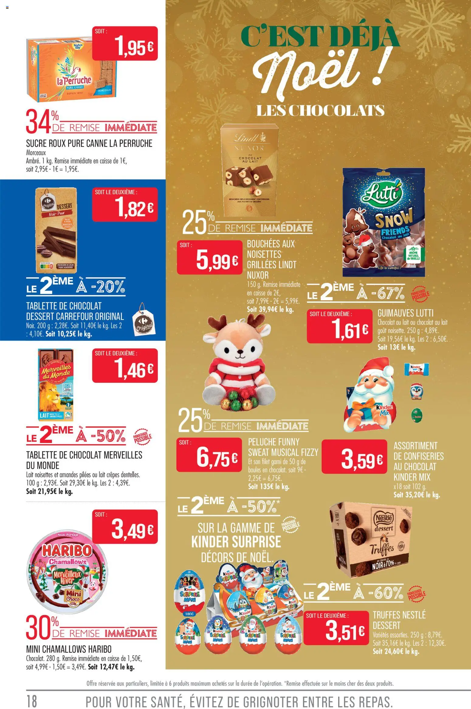 {H1} | Page: 18 | Produits: Peluche, Lait, Chocolat, Amandes