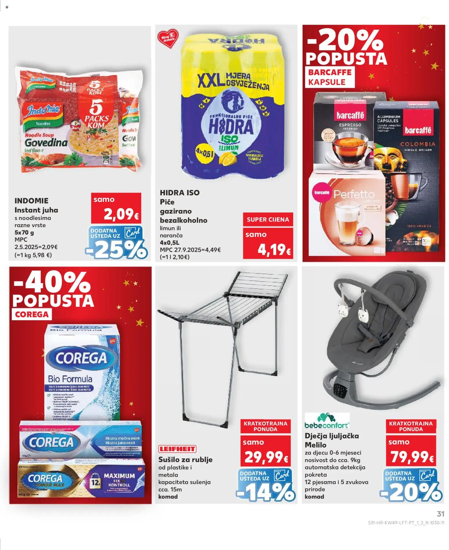 Kaufland HR akciós ujság - amely érvényes a következő dátumtól: 03.12.2025 | Oldal: 31