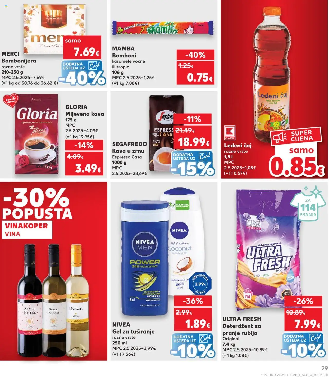 Kaufland katalog | vrijedi od 17.09.2025 | Stranica: 29 | Proizvodi: Gel za tuširanje, Čaj, Bomboni, Merci