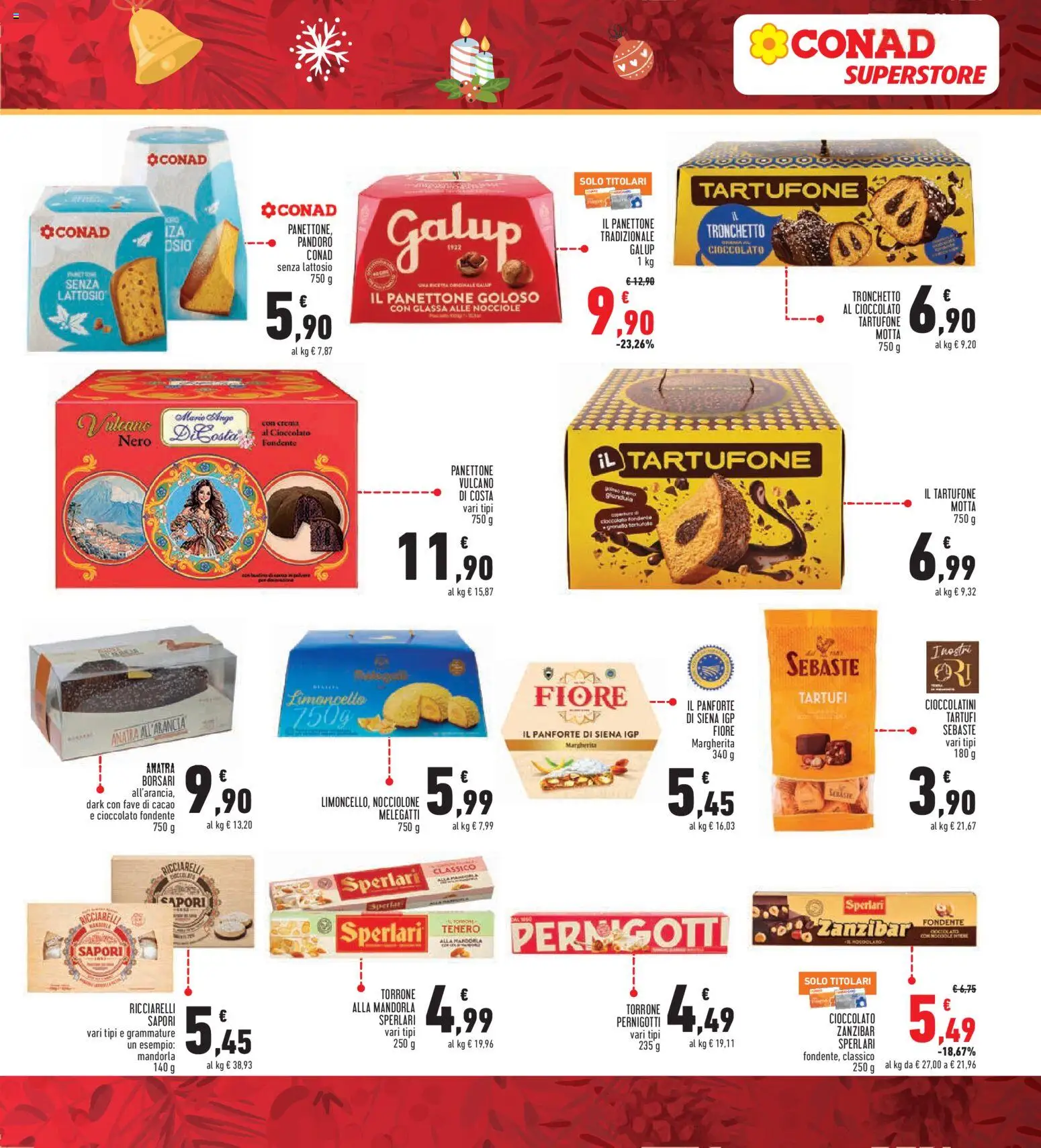 Volantino Conad del 15.12.2025 | Pagina: 3 | Prodotti: Nocciole, Panettone, Limoncello, Cioccolatini