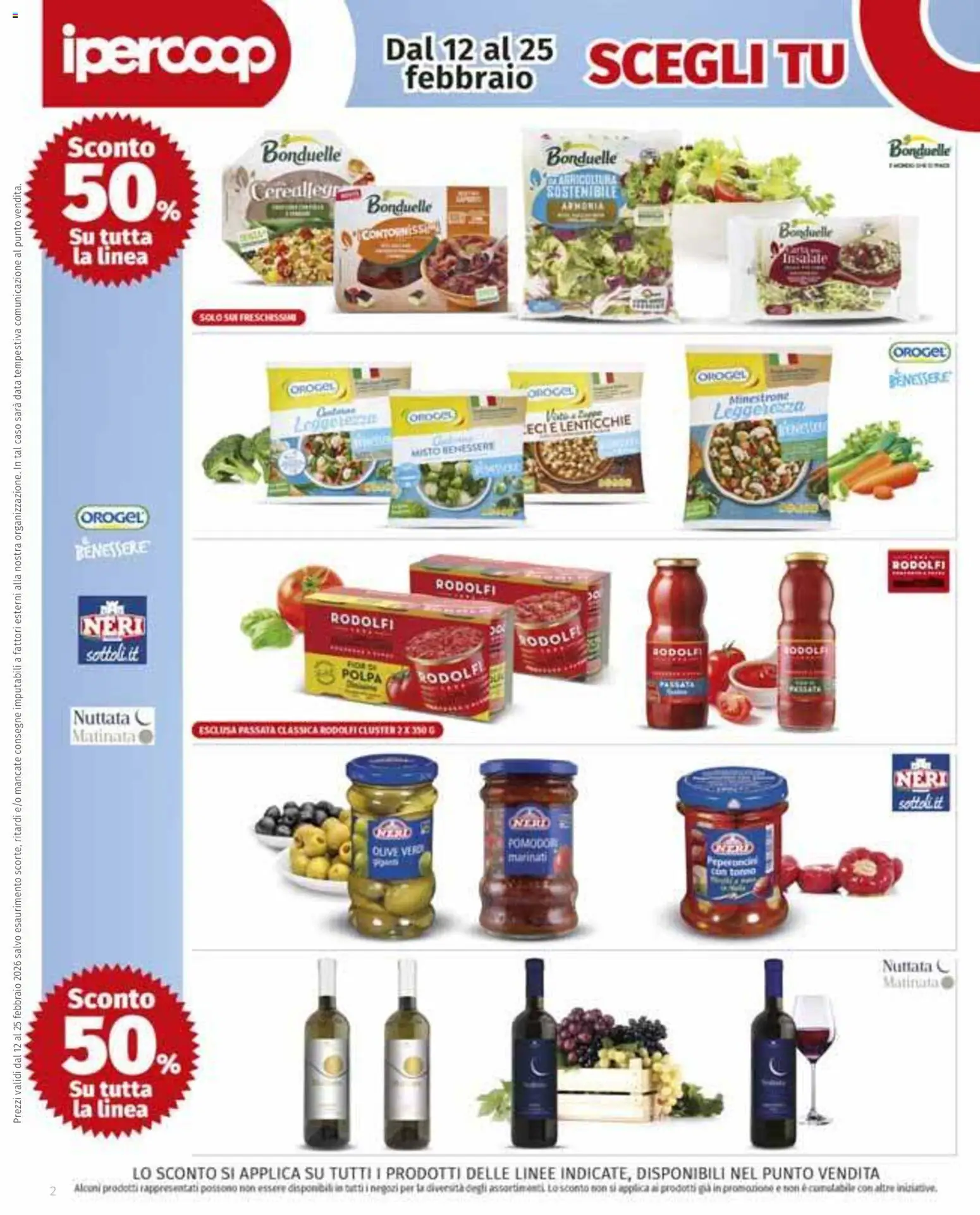 Volantino Ipercoop del 12.02.2026 | Pagina: 2 | Prodotti: Minestrone, Lenticchie, Olive, Data