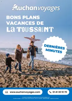 Auchan - Prévisualisation de Auchan - Auchan voyages : bons plans vacances de la Toussaint ! valide à partir de 01.10.2025