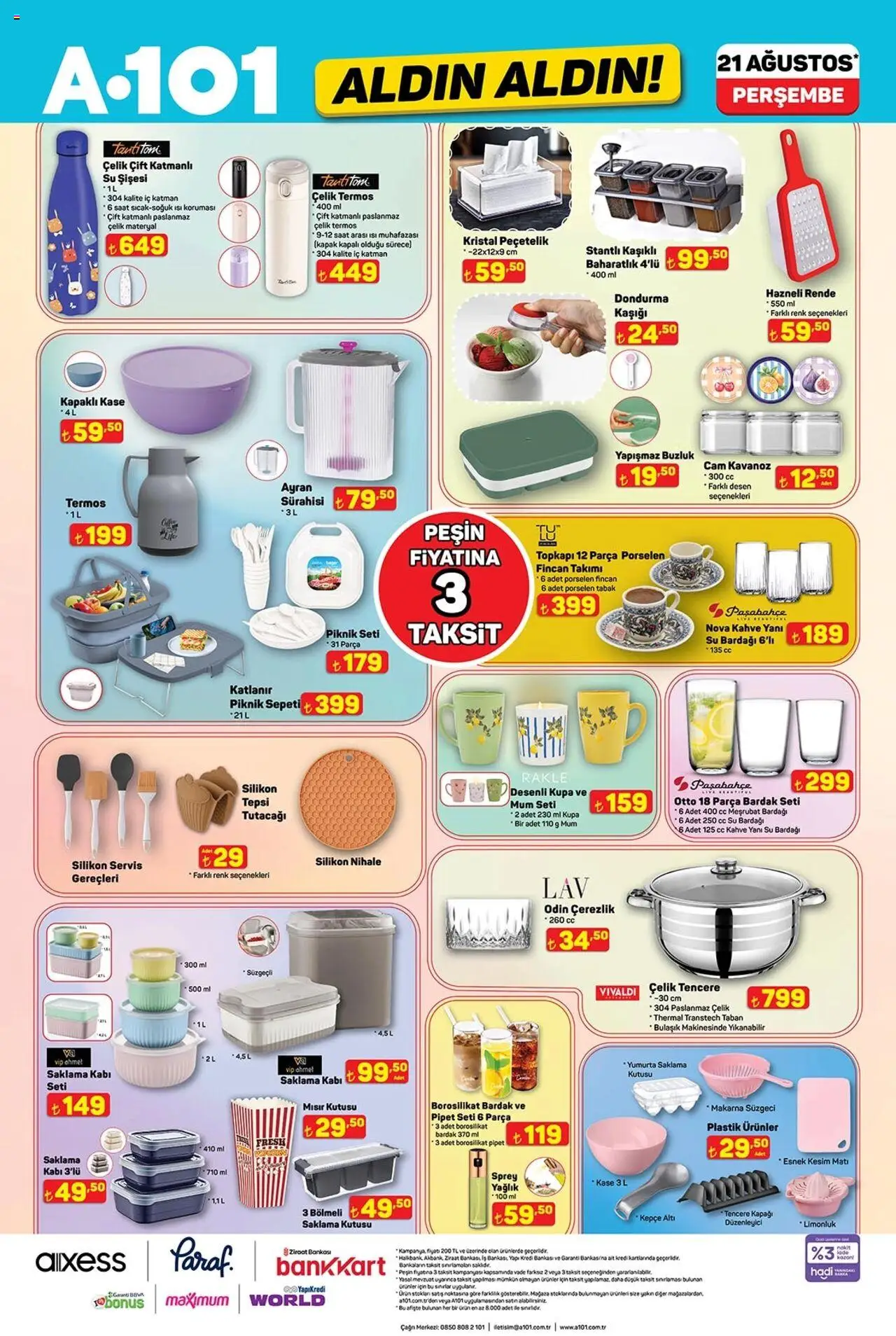 A101 Katalog Aldın Aldın - 21.08.2025 tarihinden itibaren geçerlidir | Sayfa: 11 | Ürünler: Kepçe, Termos, Saklama kutusu, Mısır
