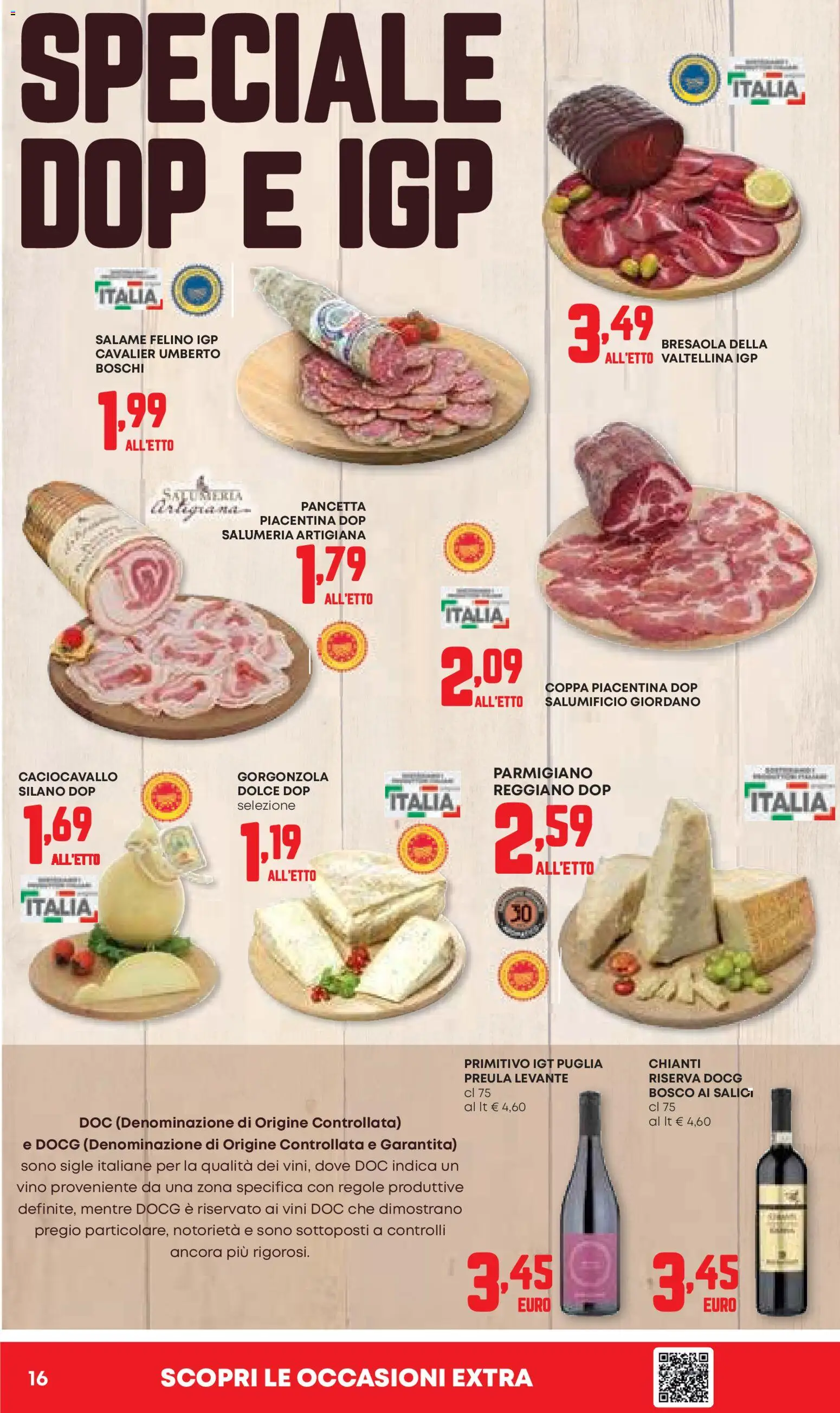 Volantino PAM del 12.02.2026 | Pagina: 16 | Prodotti: Salame, Pancetta, Vino, Parmigiano