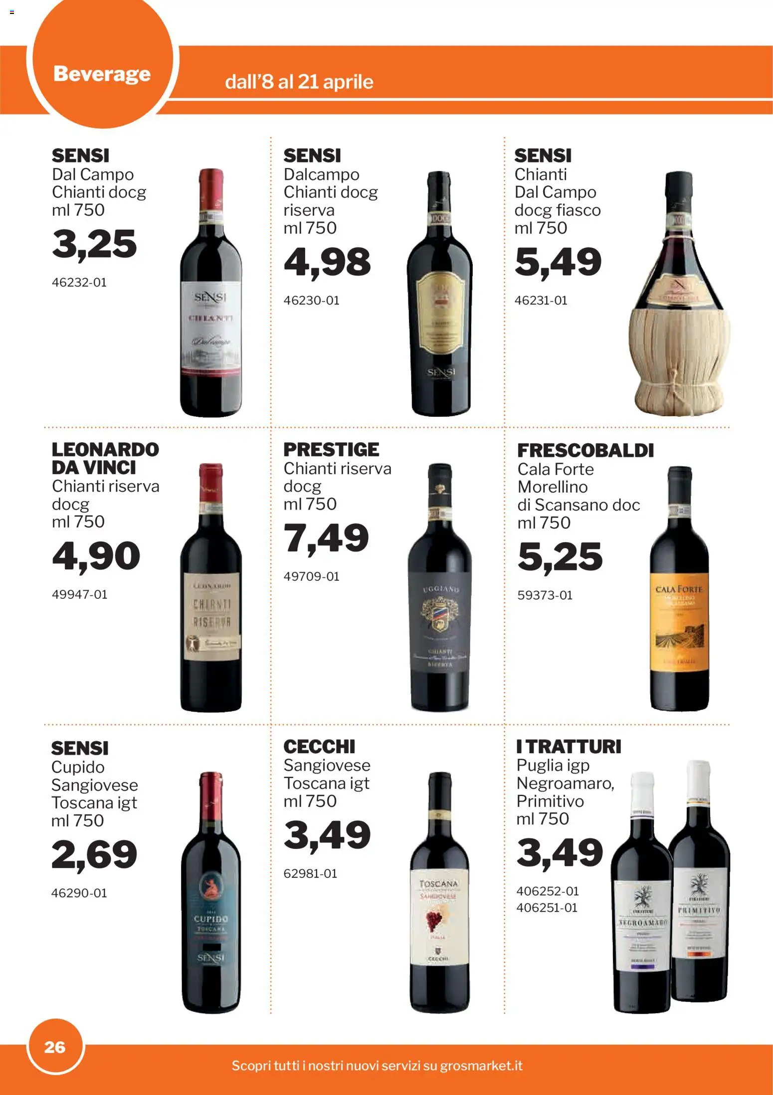 Volantino Sogegross del 08.04.2026 | Pagina: 26 | Prodotti: Amaro