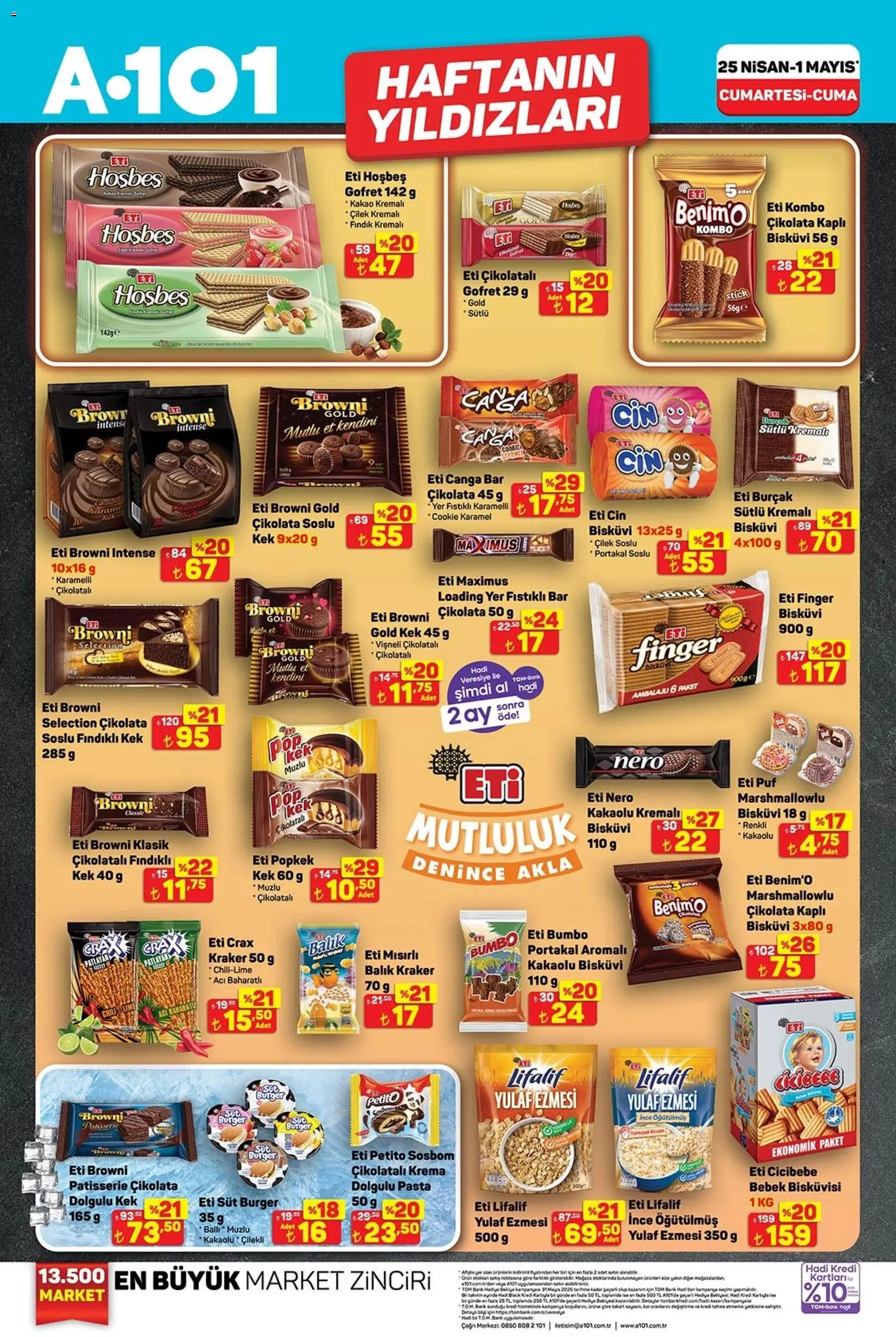 A101 Katalog - 25.04.2026 tarihinden itibaren geçerlidir | Sayfa: 3 | Ürünler: Süt, Çikolata, Balık, Çilek