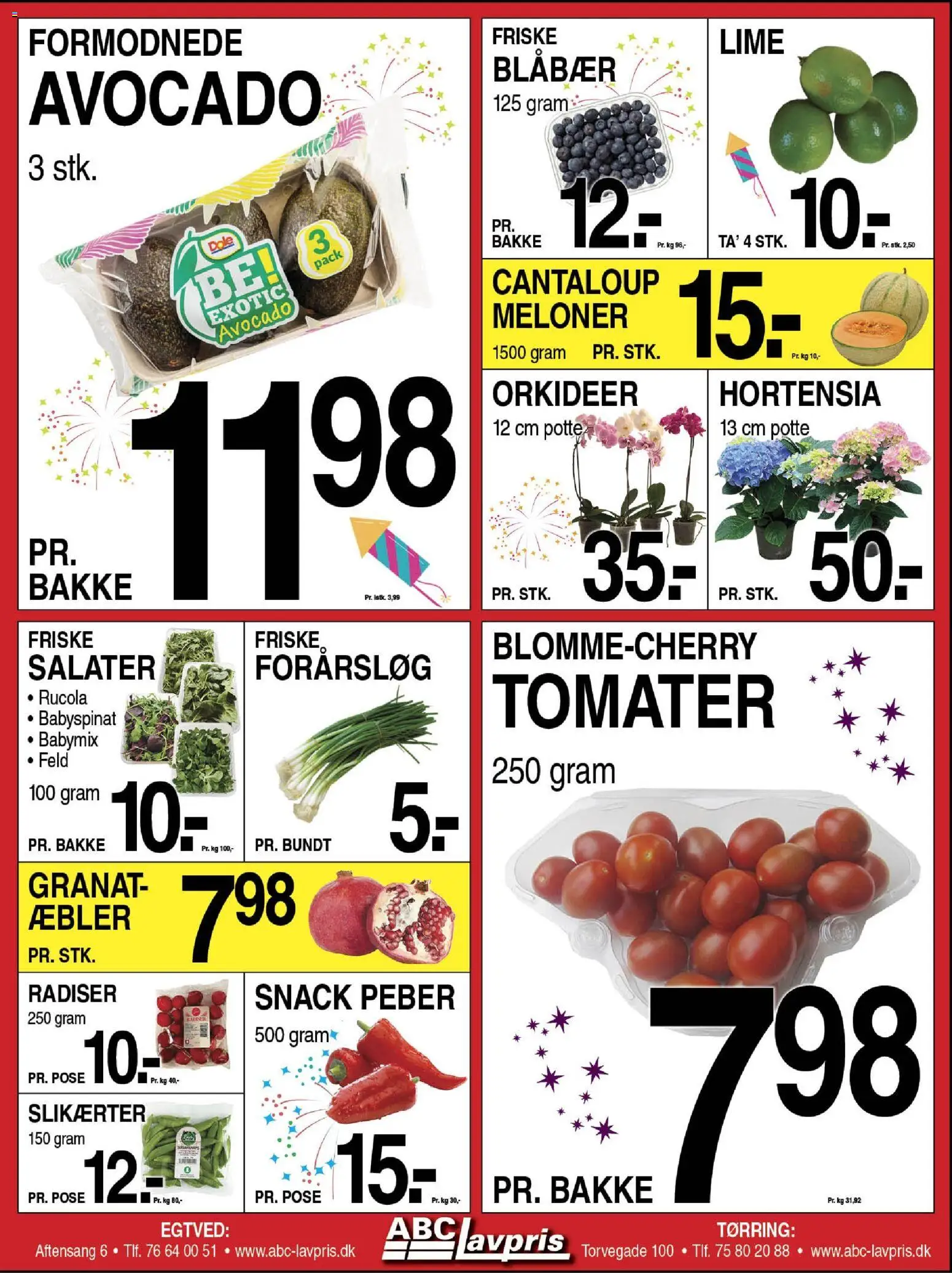 Abc Lavpris tilbudsavis – gyldig fra 24.12.2025 | Side: 8 | Produkter: Radiser, Tomater, Avocado, Peber