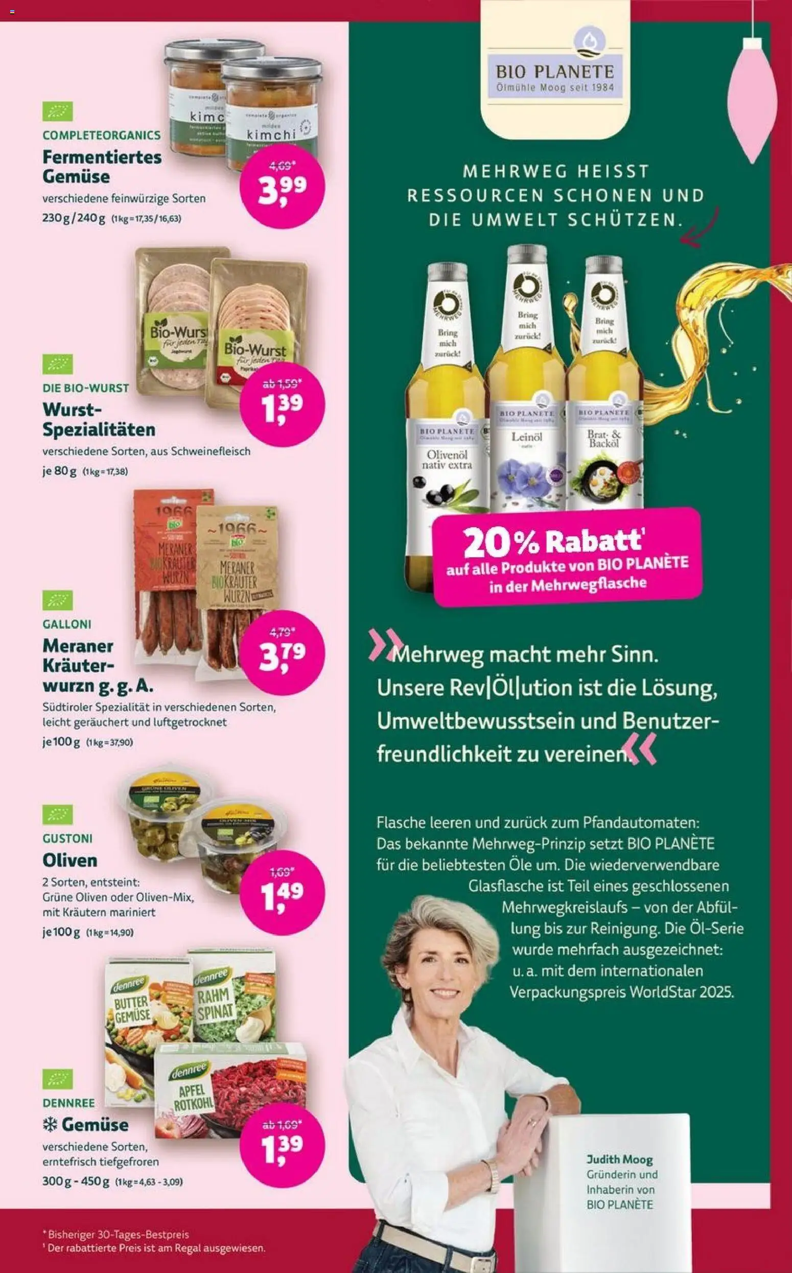 Denns BioMarkt Angebote – gültig ab 03.12.2025 | Seite: 5 | Produkte: Leinöl, Äpfel, Gemüse, Schweinefleisch