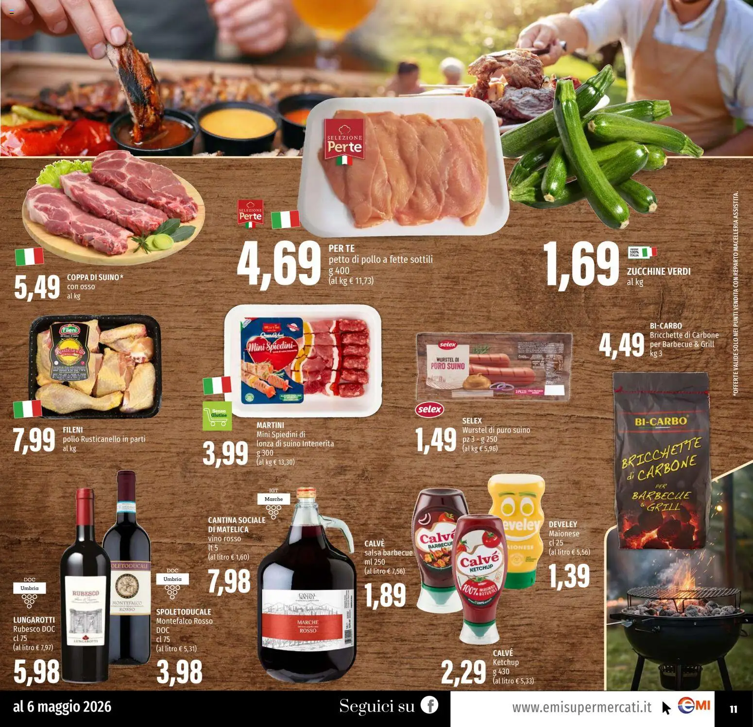 Volantino EMI del 23.04.2026 | Pagina: 11 | Prodotti: Tè, Barbecue, Zucchine, Salsa barbecue