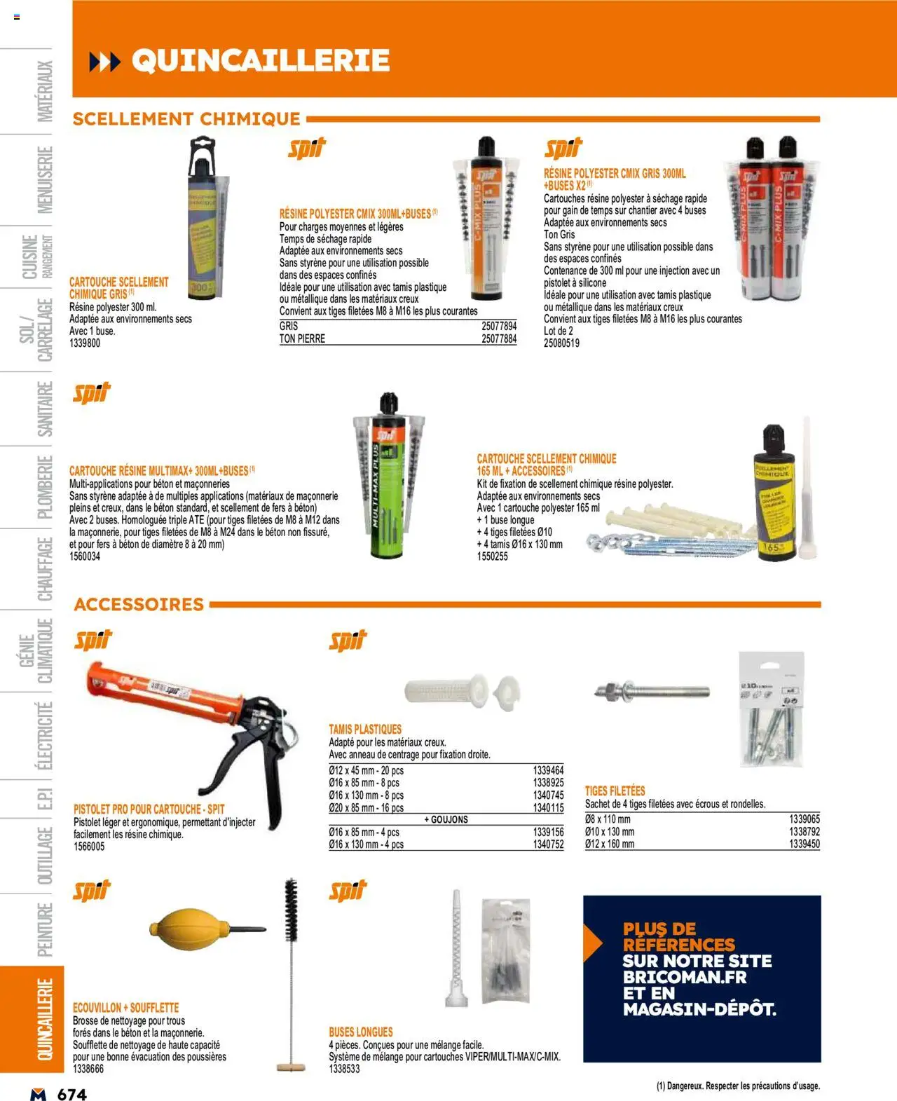  | Page: 674 | Produits: Tamis, Brosse, Cartouche