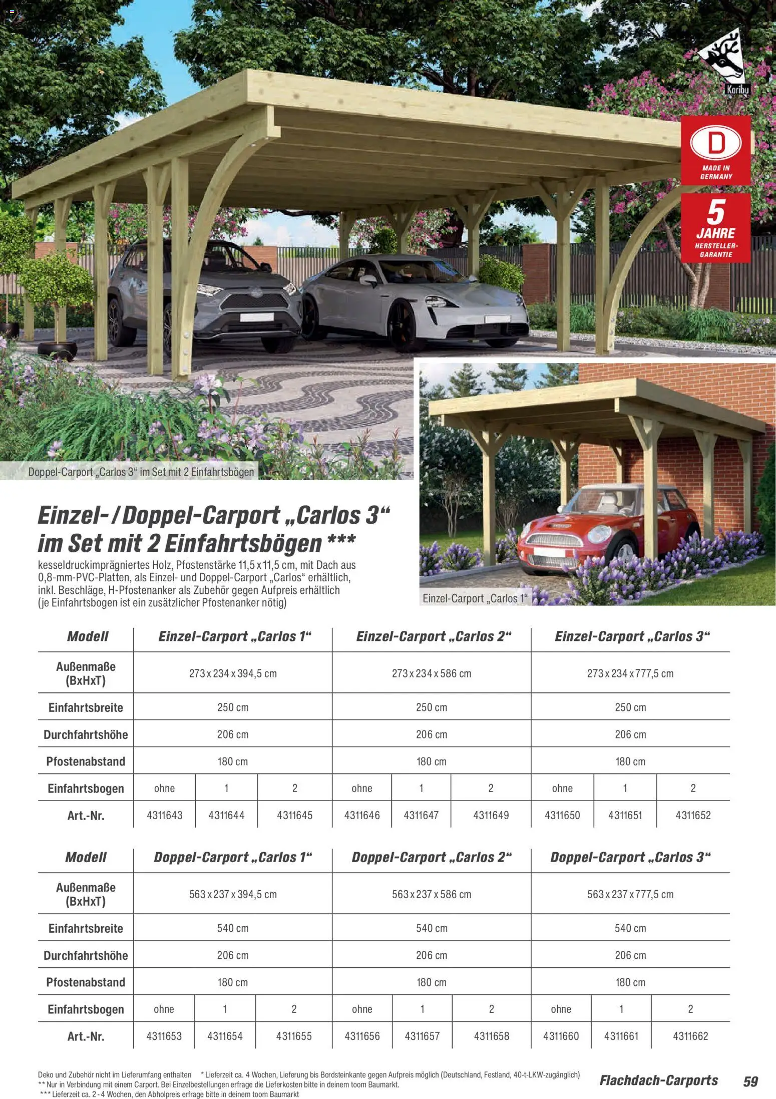 Toom Baumarkt Gartenhäuser & Carports 2026 – gültig ab 20.02.2026 | Seite: 59