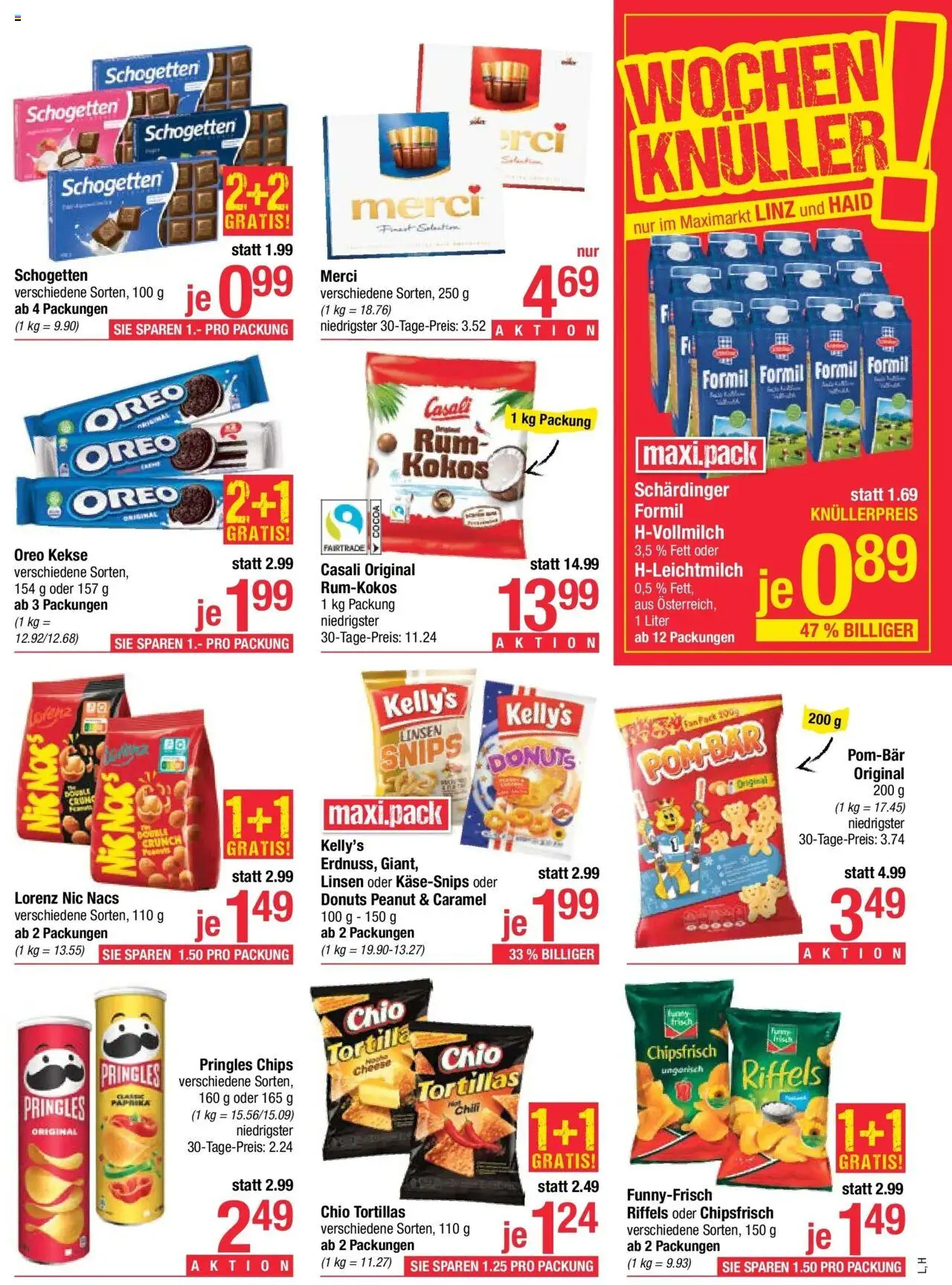 Maximarkt Haid, Linz gültig ab 06.10.2025 | Seite: 17 | Produkte: Chips, Kekse