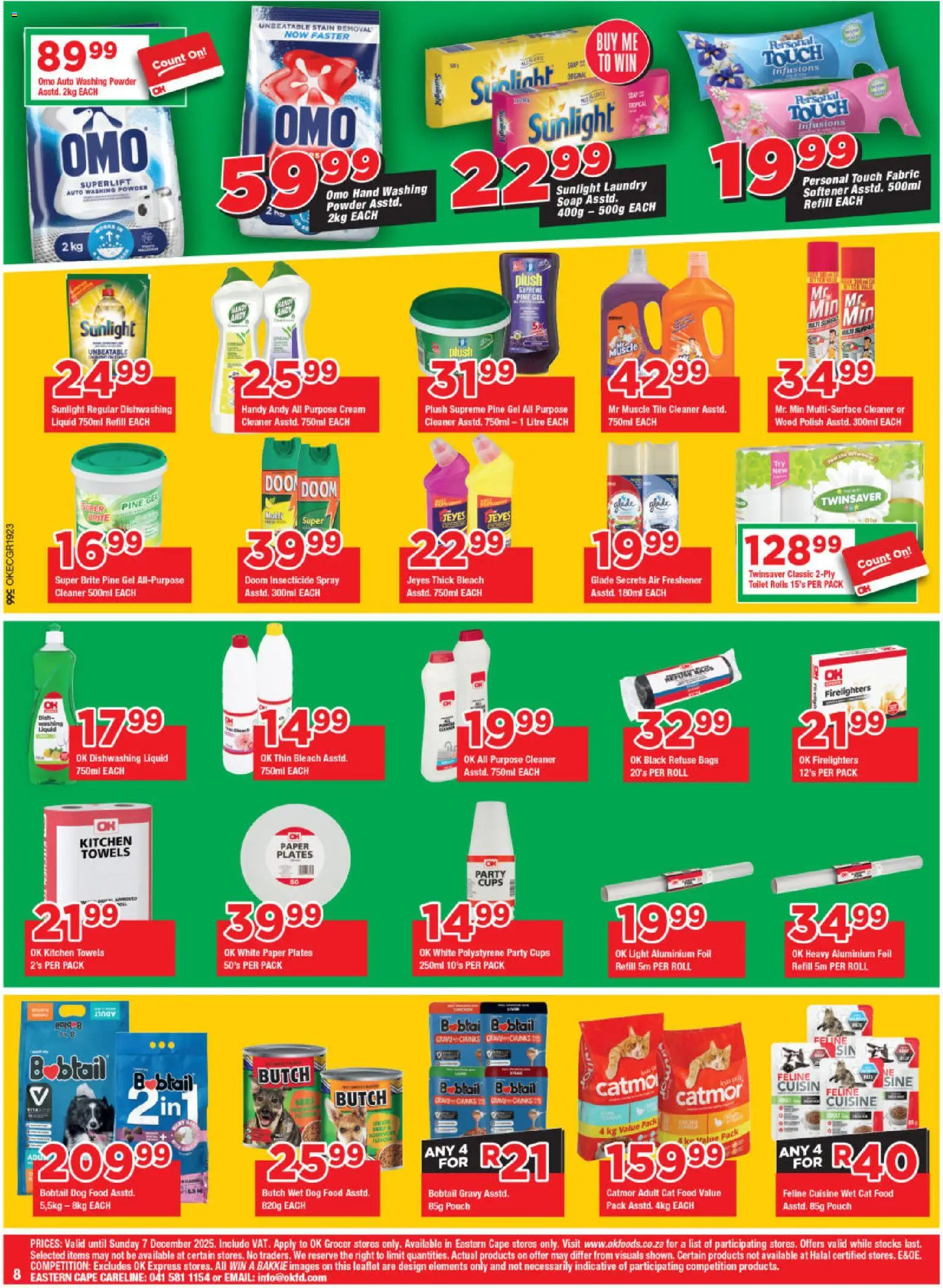 New OK Foods catalogue – valid from 25.11.2025 | Page: 8 | Products: Blush, Cream, Washing powder, Paper