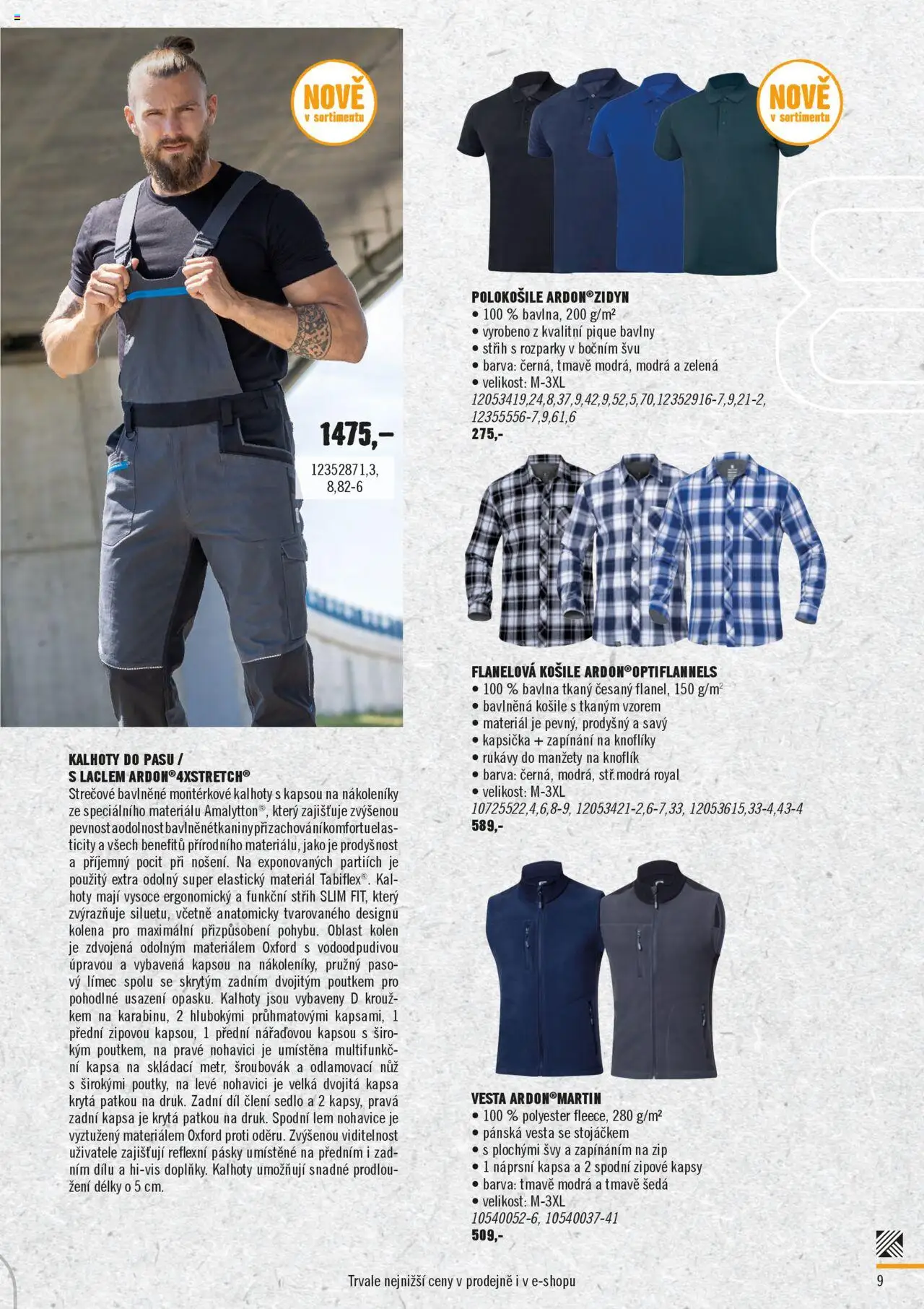 HORNBACH katalog - Pracovní oblečení od 12.04.2025 | Strana: 9 | Produkty: Košile, Kalhoty, Šroubovák, Flanelová košile