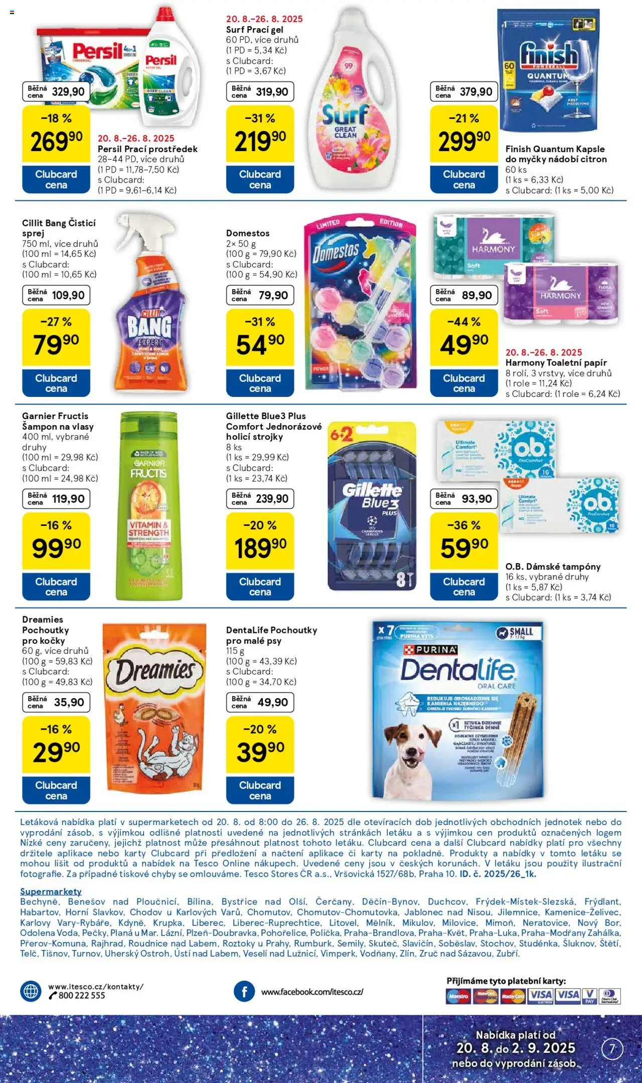 Tesco leták - Supermarket od 20.08.2025 | Strana: 7 | Produkty: Purina, Citron, Persil, Šampon