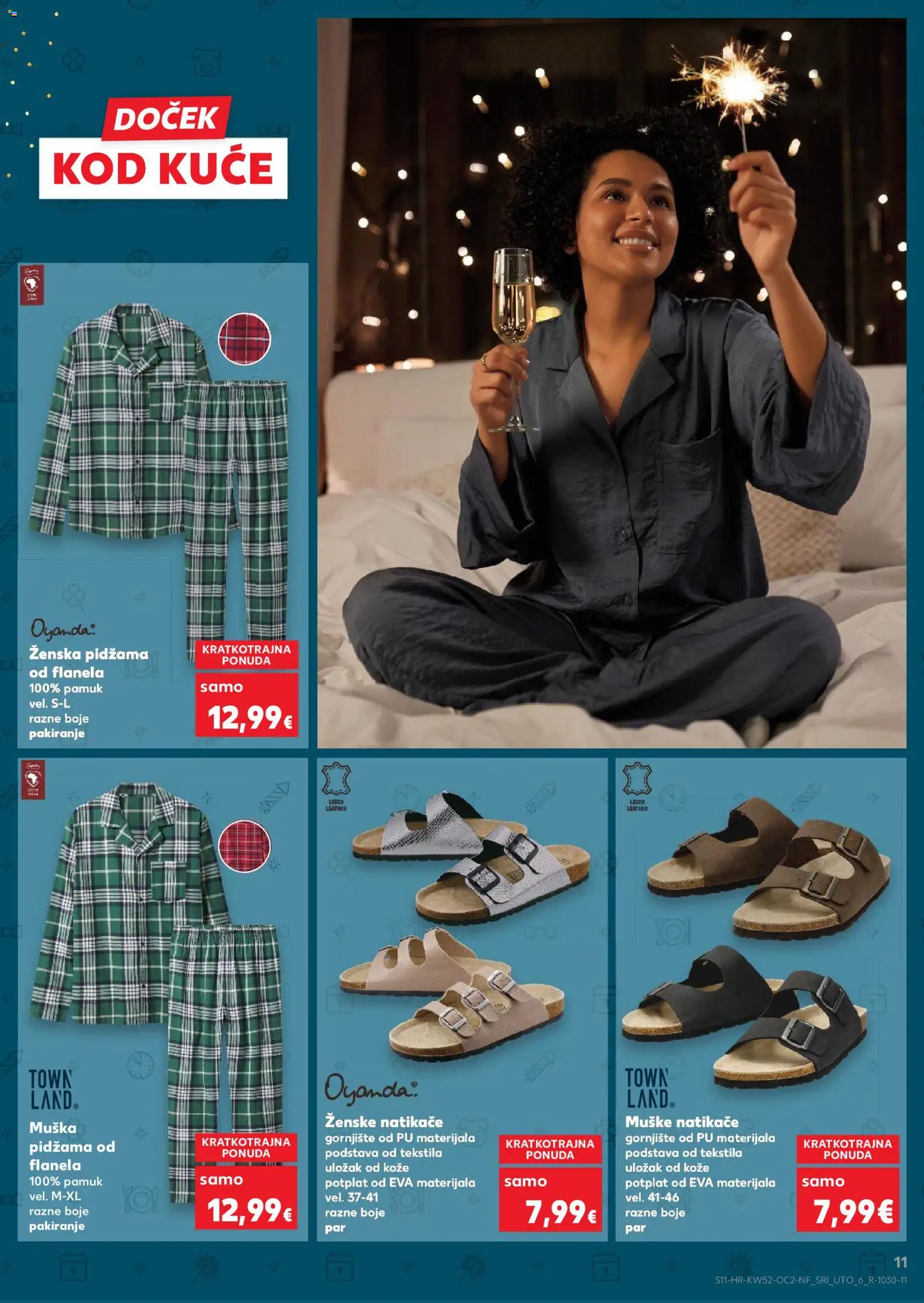 Kaufland katalog | vrijedi od 27.12.2025 | Stranica: 11 | Proizvodi: Natikače, Pidžama
