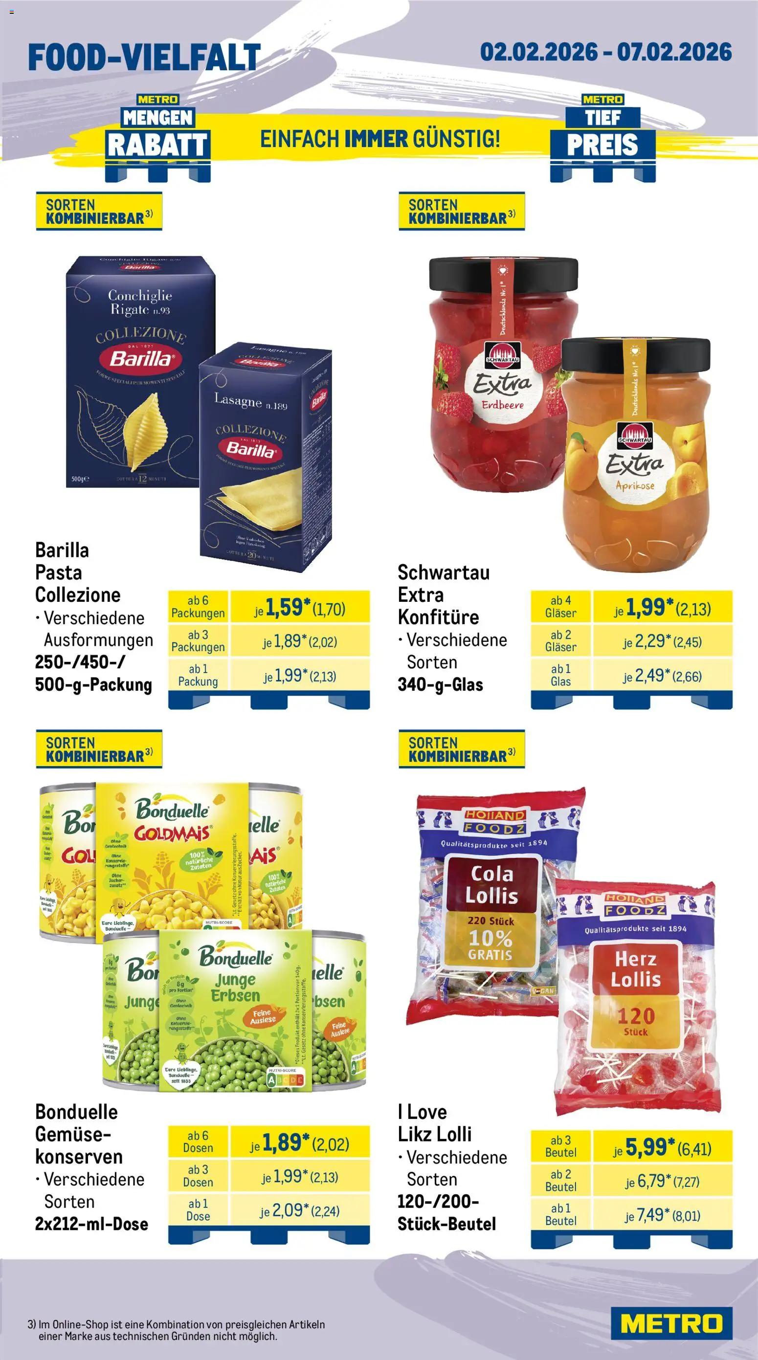 Metro Prospekt 	 – gültig ab 02.02.2026 | Seite: 11 | Produkte: Cola, Zucker, Pasta, Erbsen