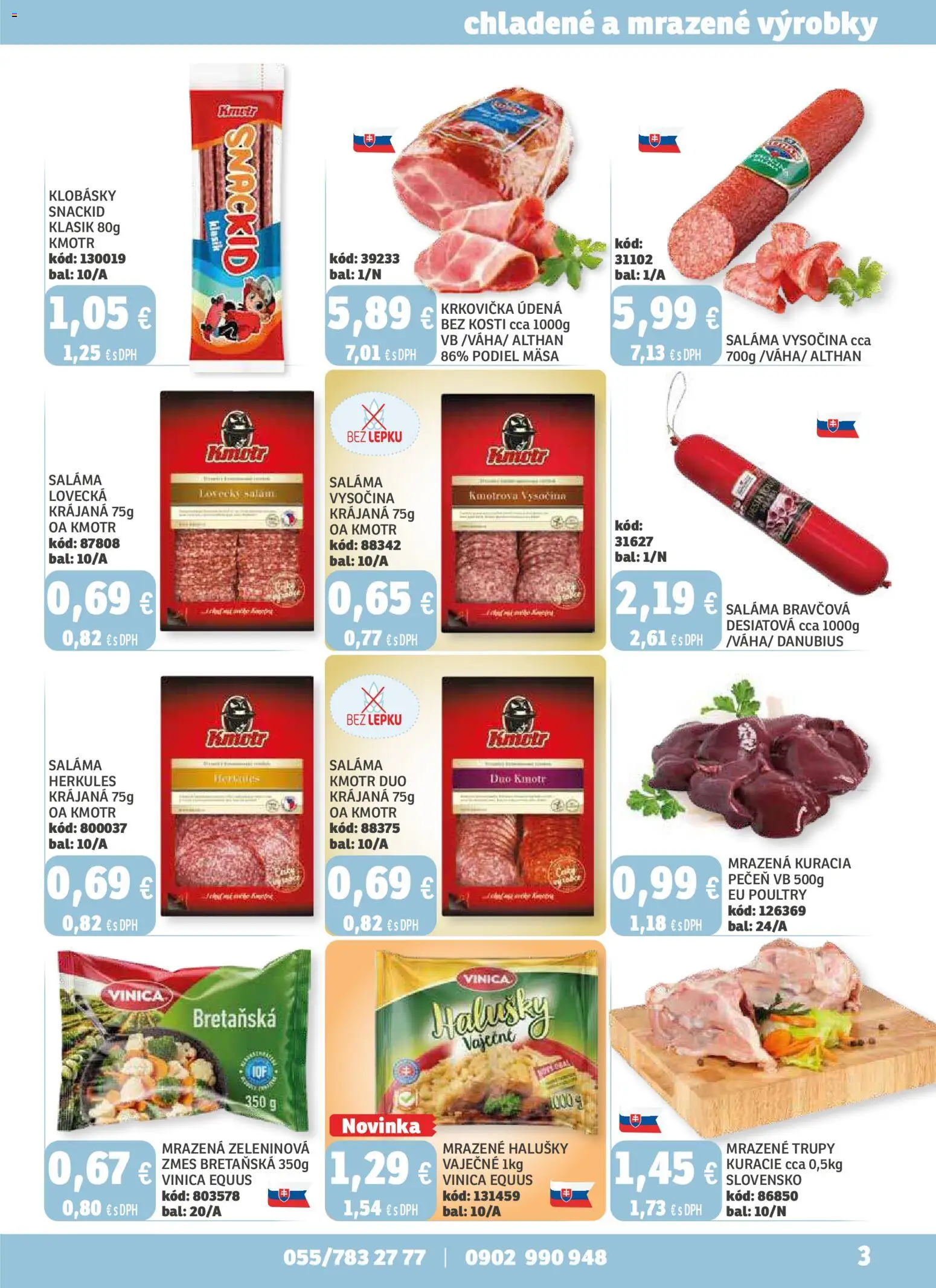 Nové Labaš akcie – leták je platný od 28.11.2025 | Strana: 3 | Produkty: Saláma, Krkovička