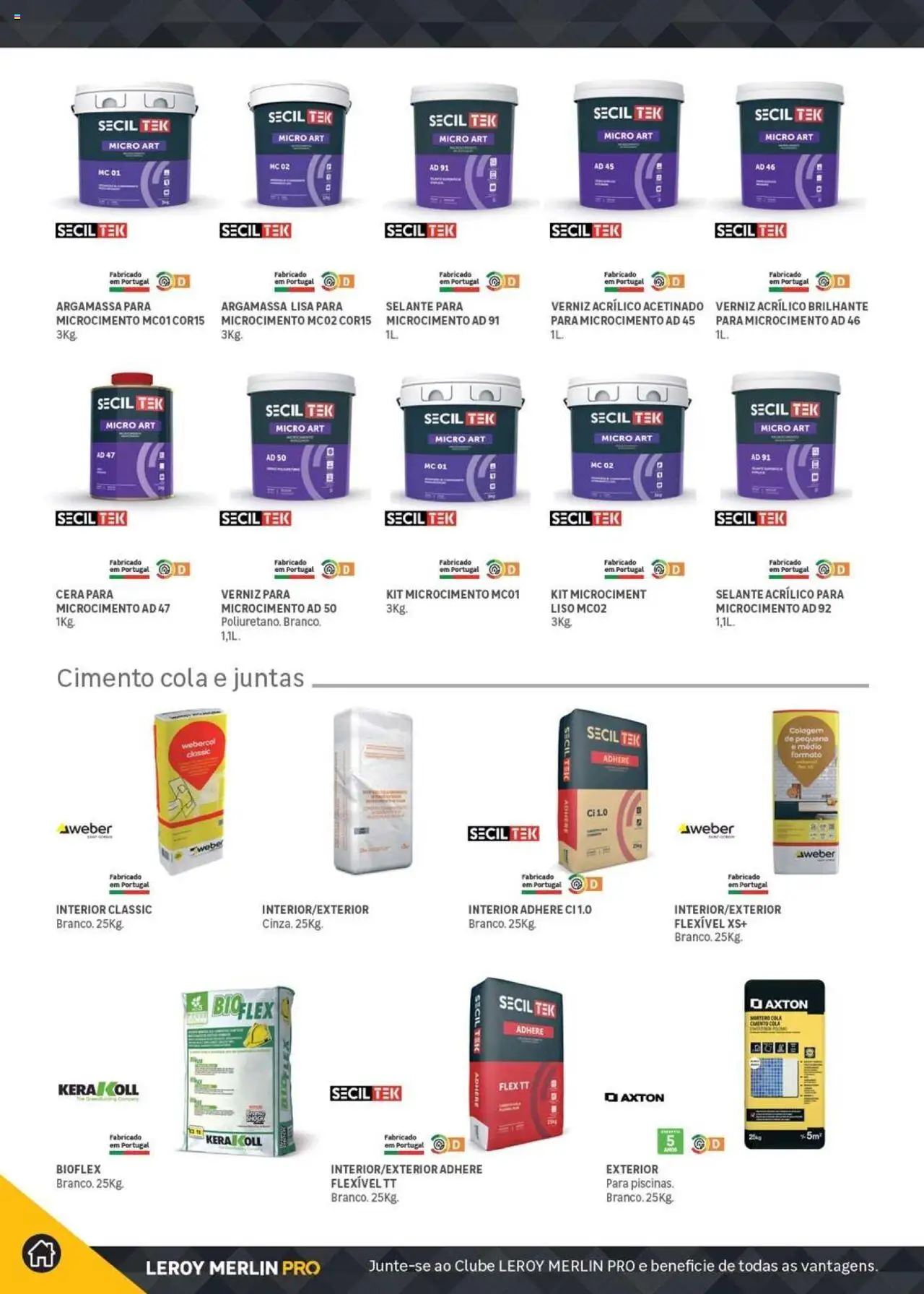 Leroy Merlin Catálogo │ válido de 18.11.2024 | Página: 20 | Produtos: Argamassa, Cera, Cimento, Verniz