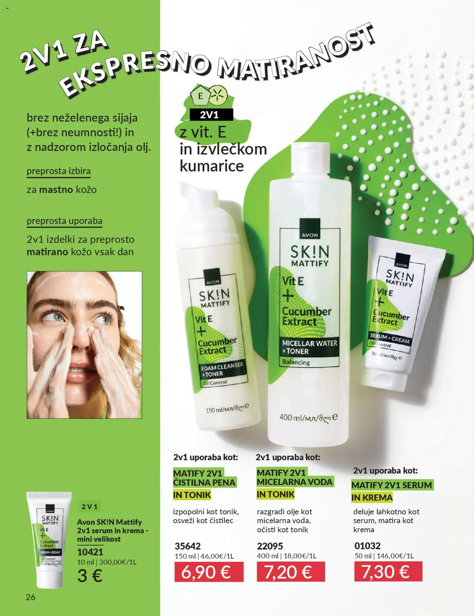 Novi Avon katalog ponudbe – veljaven od 29.12.2025 | Stran: 26 | Izdelki: Olje, Tonik, Kumarice, Voda