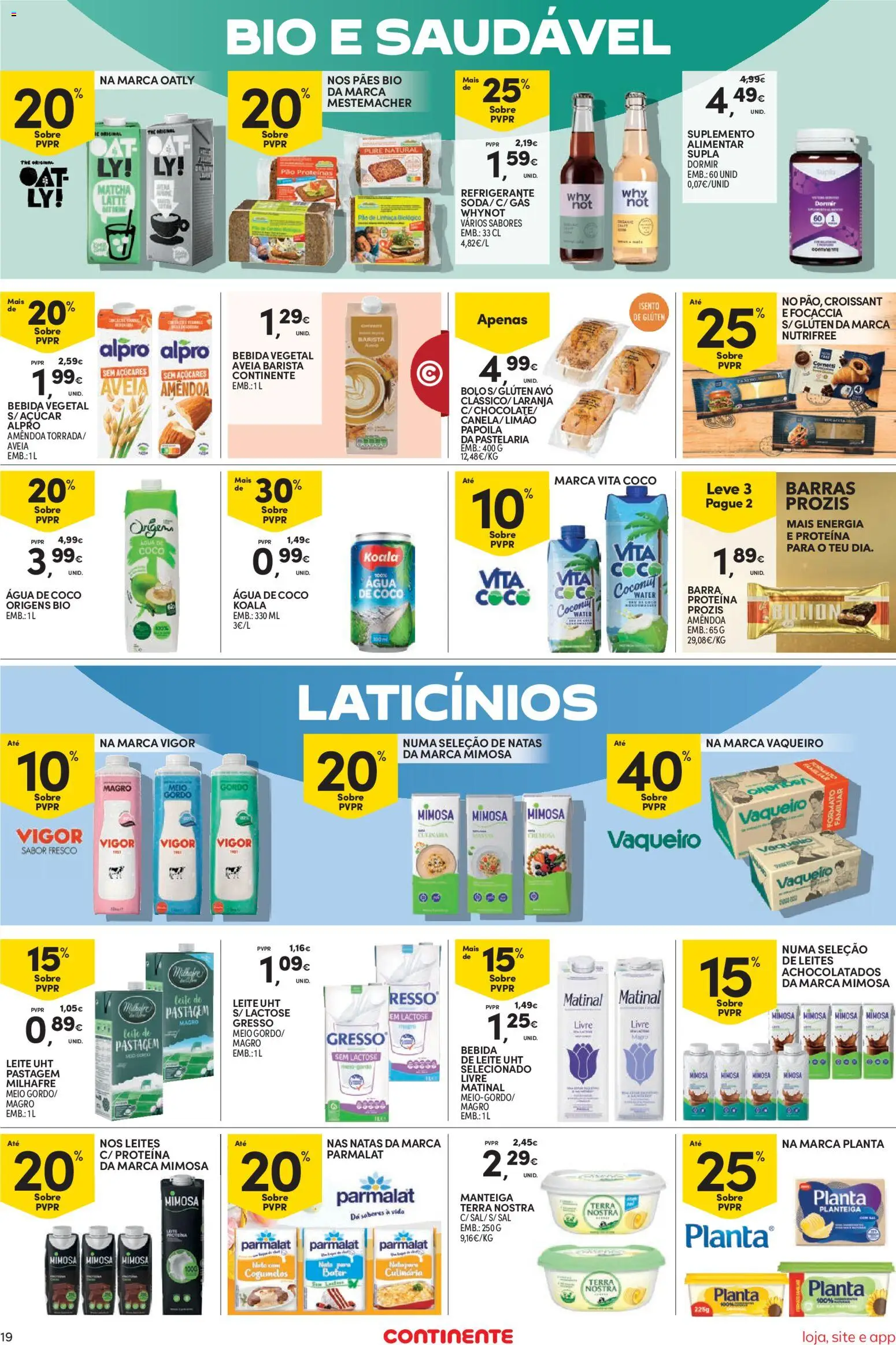 Continente Semanal Continente Bom Dia │ válido de 31.03.2026 | Página: 19 | Produtos: Aveia, Matcha, Leite, Chocolate