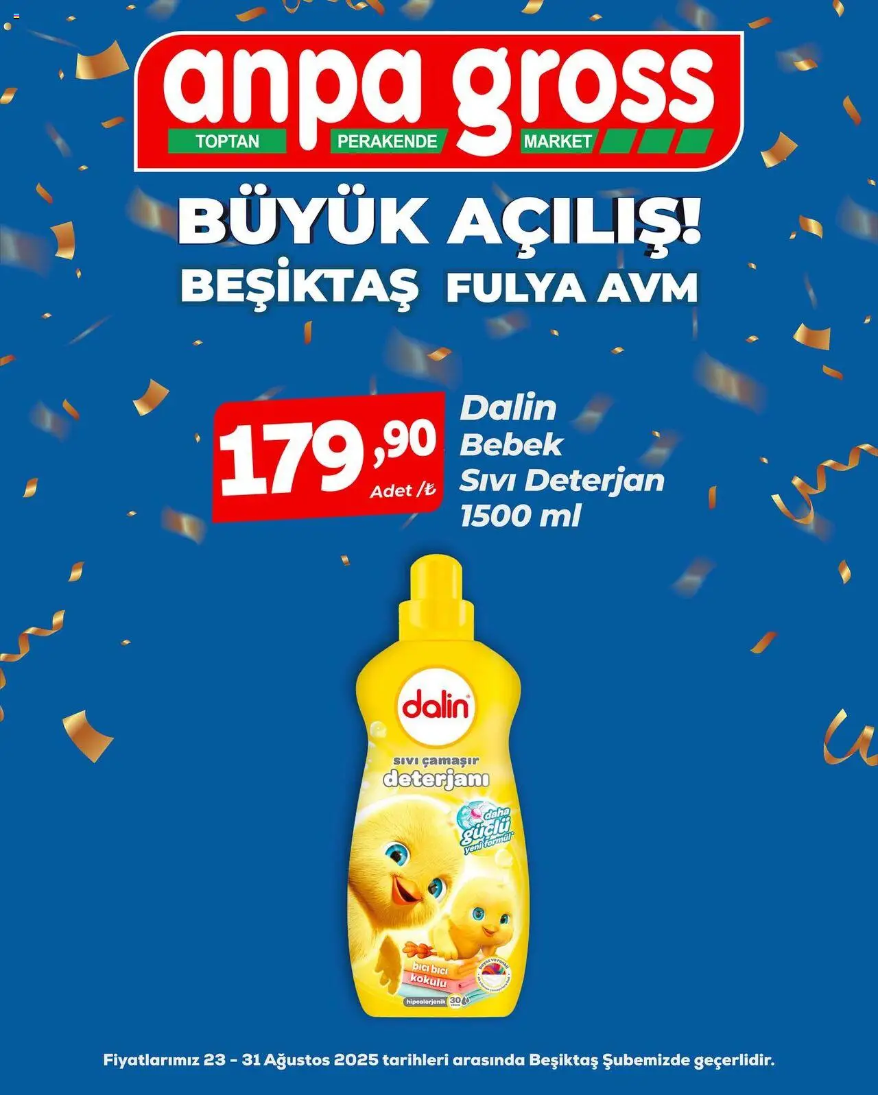 Anpa Gross Büyük Açılış - 23.08.2025 tarihinden itibaren geçerlidir | Sayfa: 82 | Ürünler: Çamaşır deterjanı, Deterjan