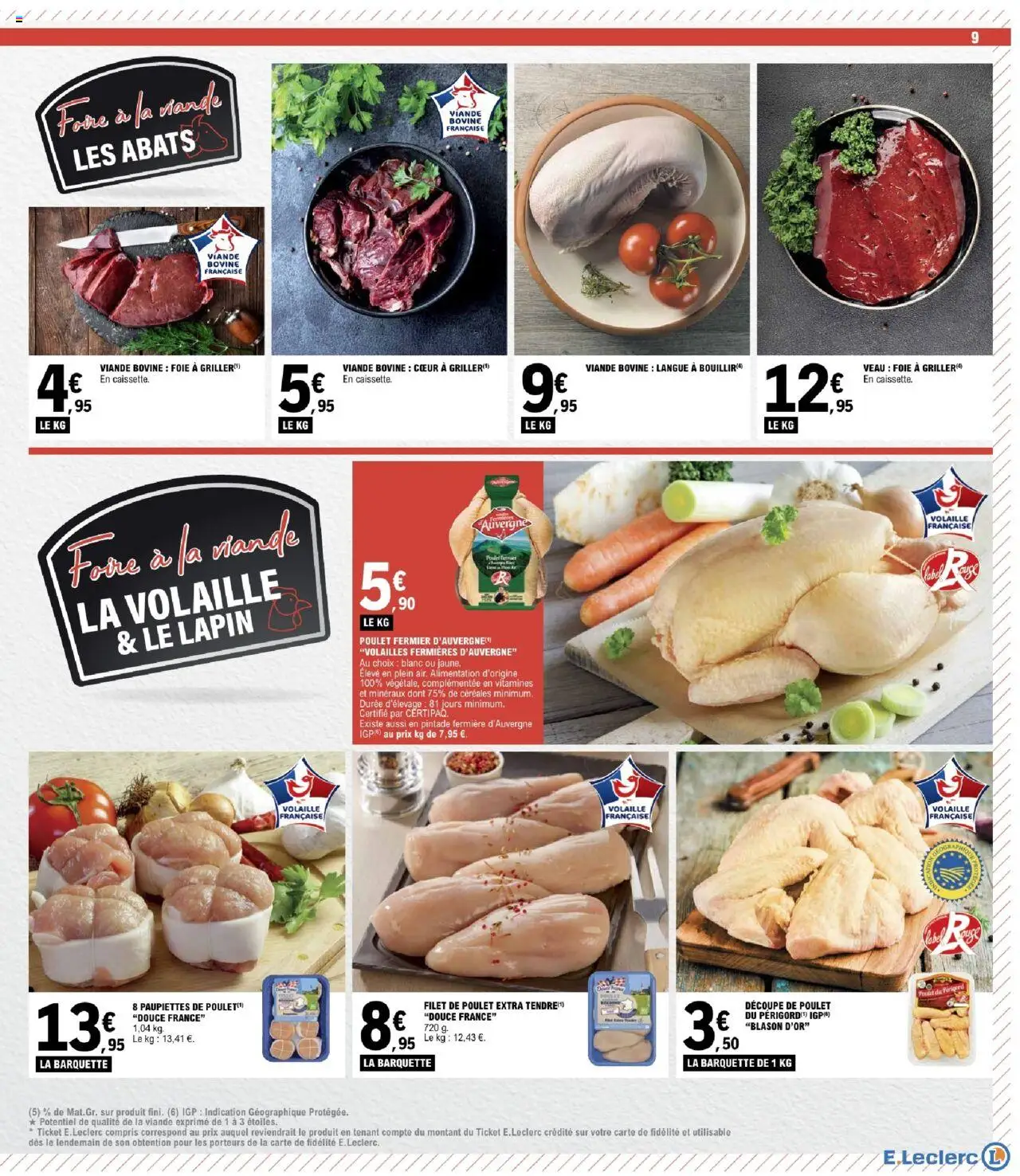 | Page: 9 | Produits: Lapin, Pintade, Viande, Céréales