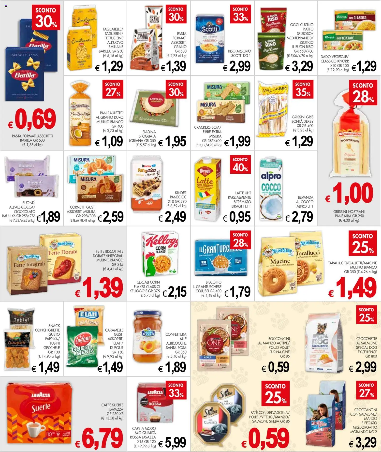 Volantino Presto Fresco del 16.02.2026 | Pagina: 7 | Prodotti: Cioccolato, Cereali, Albicocche, Fettuccine