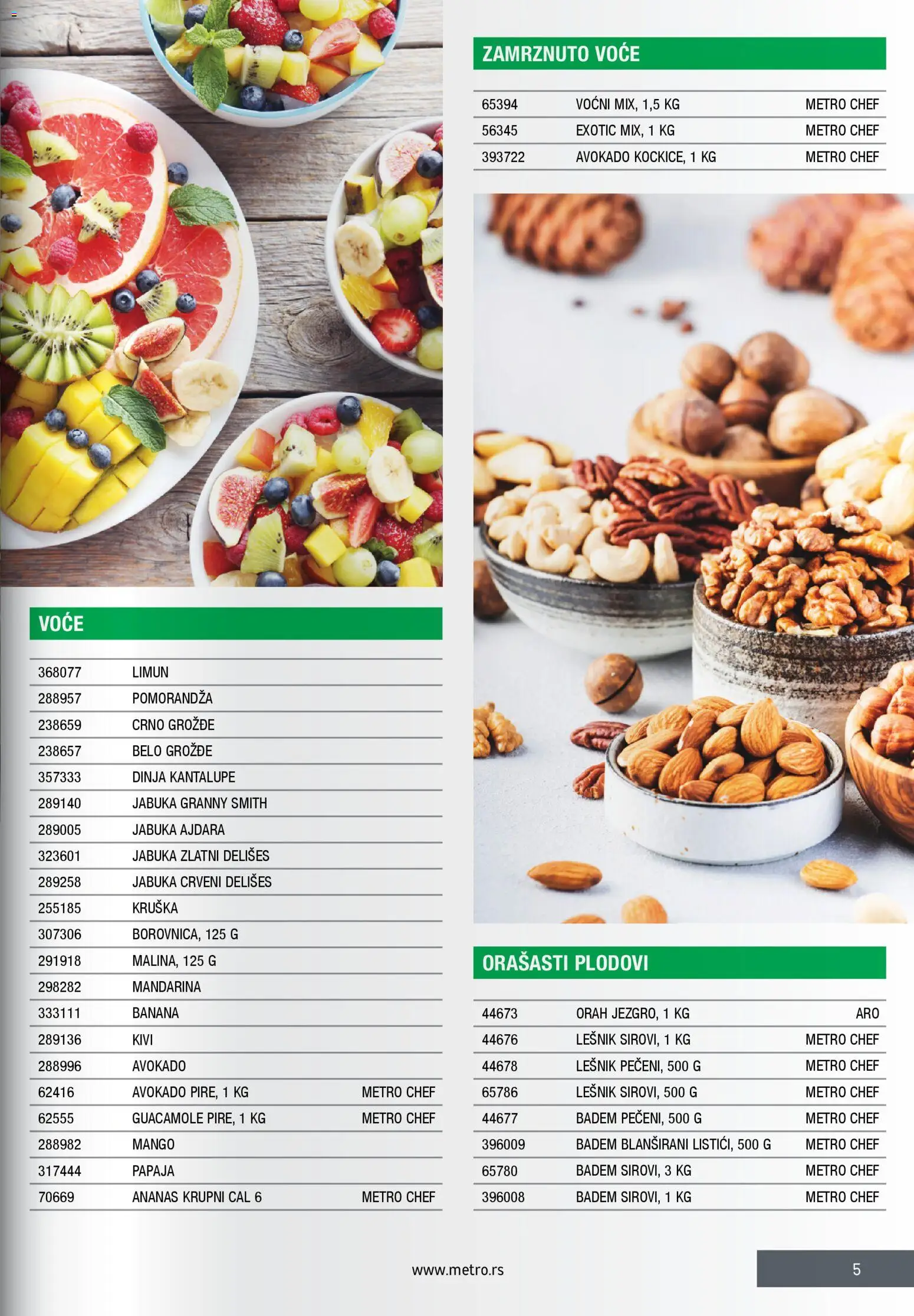 Metro katalog - važi od 28.11.2025 | Strana: 5 | Proizvode: Ananas, Mandarina, Kivi, Orah