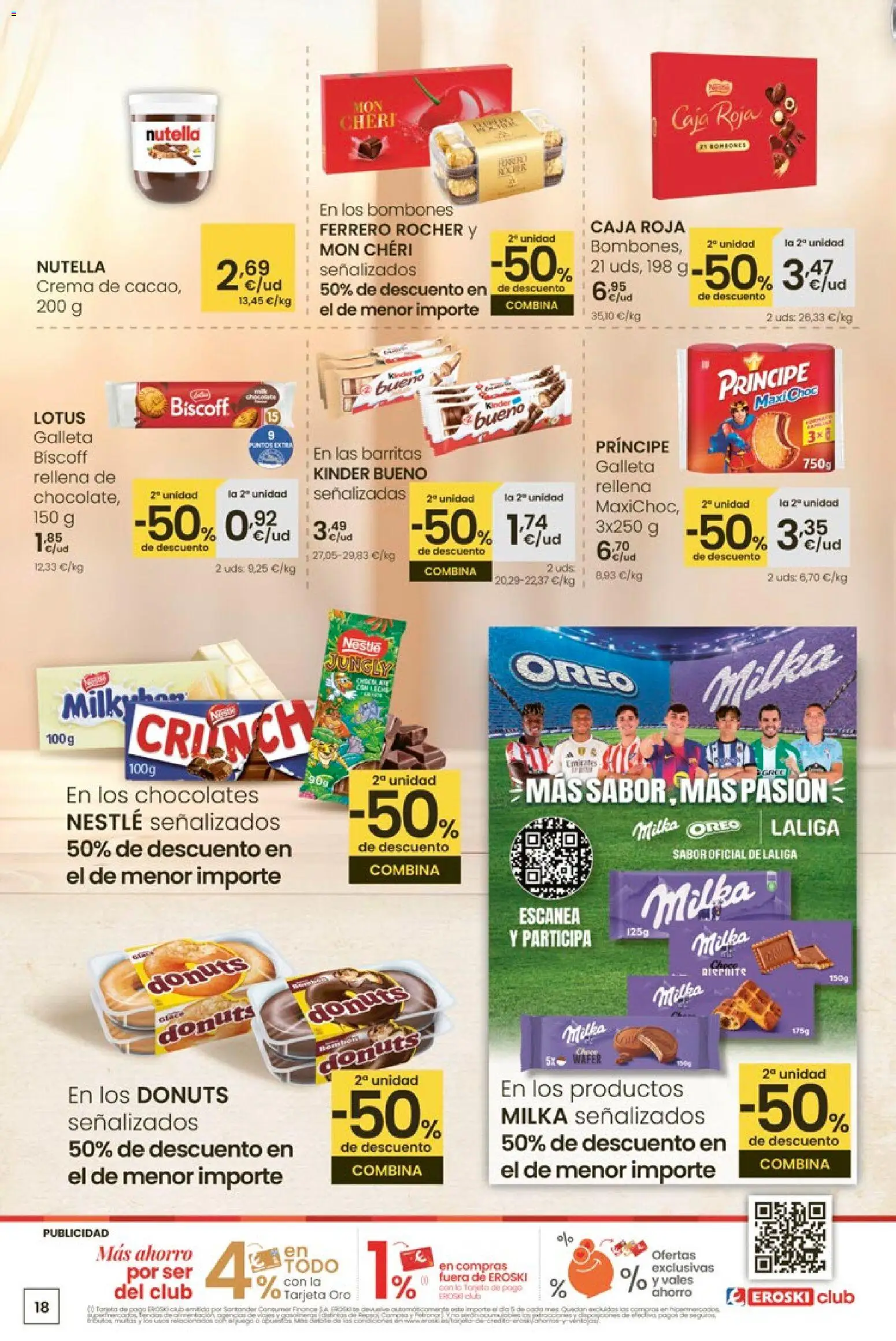 Eroski - Carnaval del ahorro │ válido desde el 29.01.2026 | Página: 18 | Productos: Leche, Crema, Donuts, Caja
