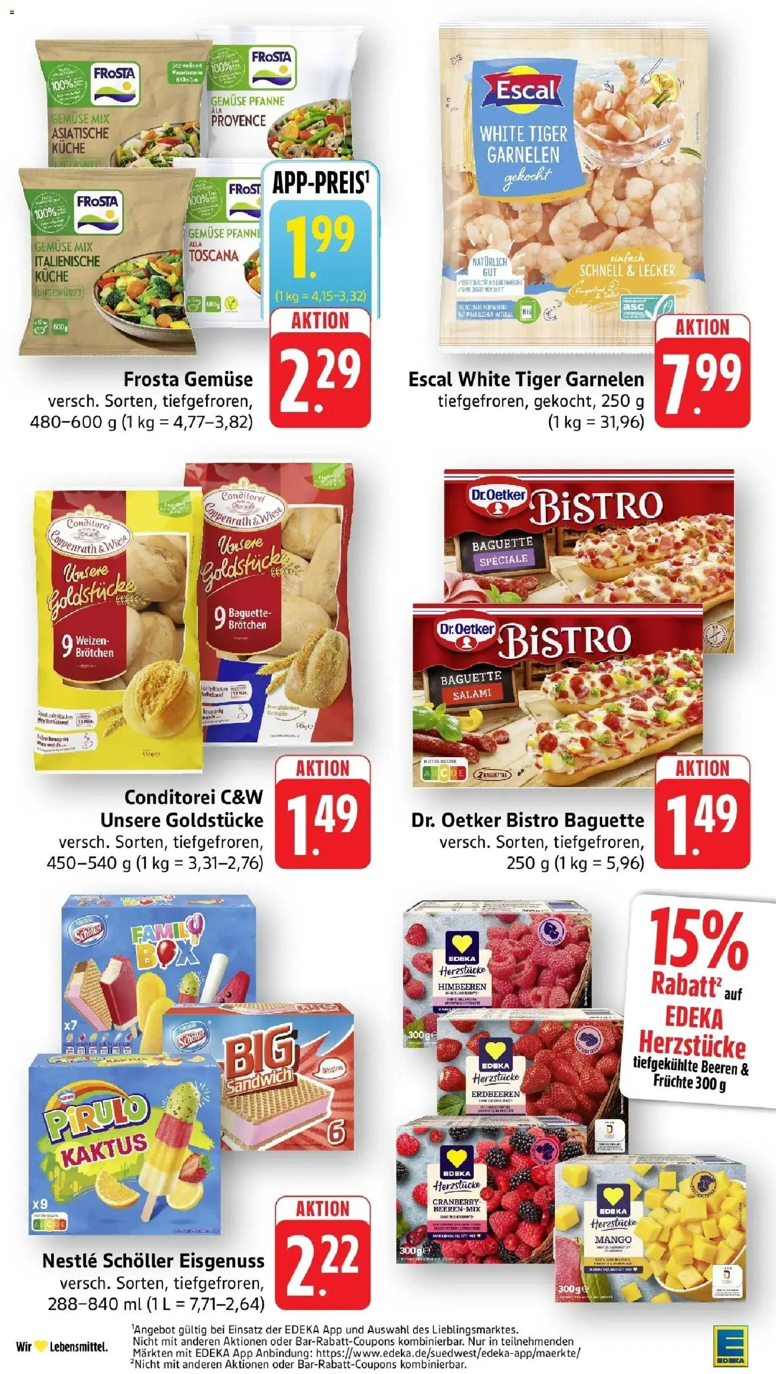 Edeka prospekt Göppingen-Ursenwang	 – gültig ab 16.03.2026 | Seite: 23 | Produkte: Baguette, Garnelen, Tiger garnelen, Erdbeeren